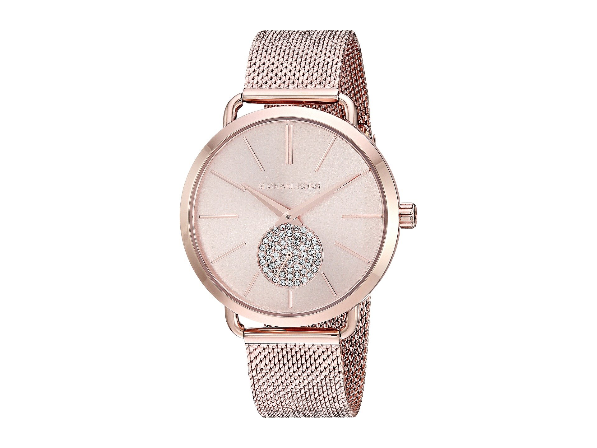 Michael Kors Portia Watch for Women, Quartz multifunctional movement with Stainless steel strap