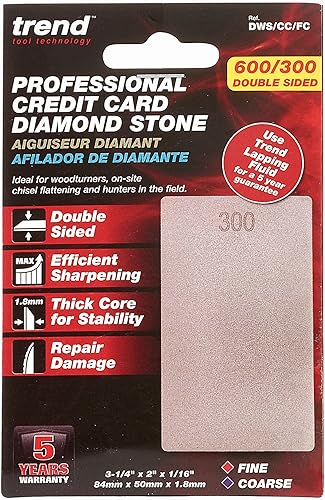 Miniatura 4 de Trend DWSCCFC Tarjeta de piedra diamante con grano finogrueso a doble cara de 3in