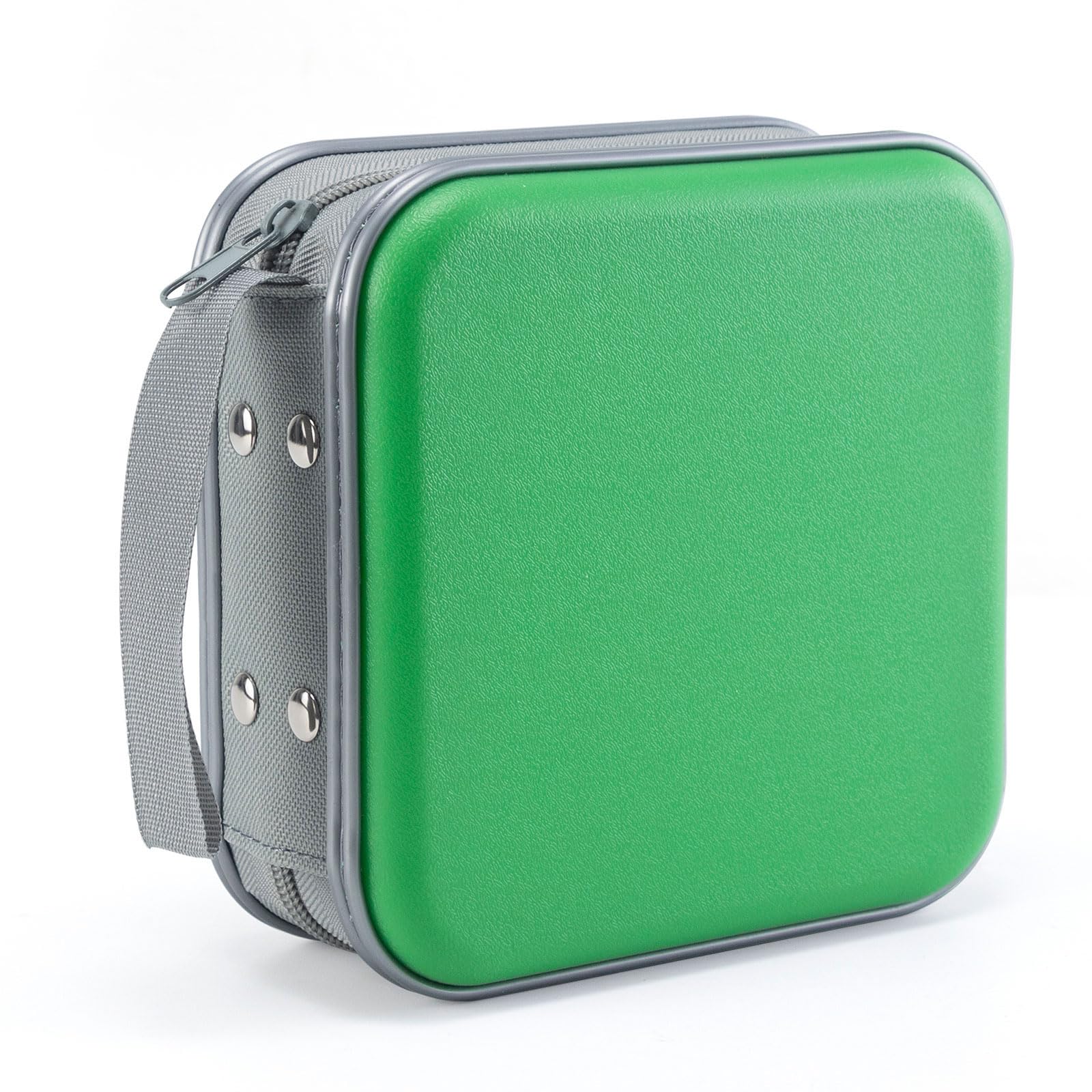 LIOVODE DVD Case, 48 Capacity CD Case Portable CD Holder Storage Hard Plastic DVD Wallet Holder Organizer for Car (Green)
