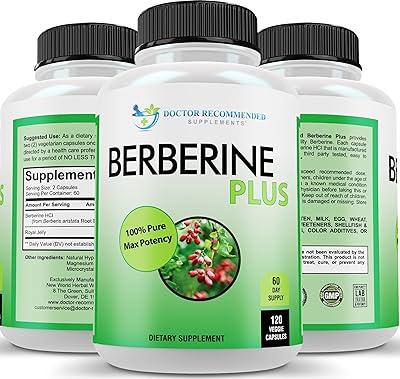 DOCTOR RECOMMENDED SUPPLEMENTS Berberine Plus 1200mg Per Serving - 120 Veggie Capsules with Royal Jelly