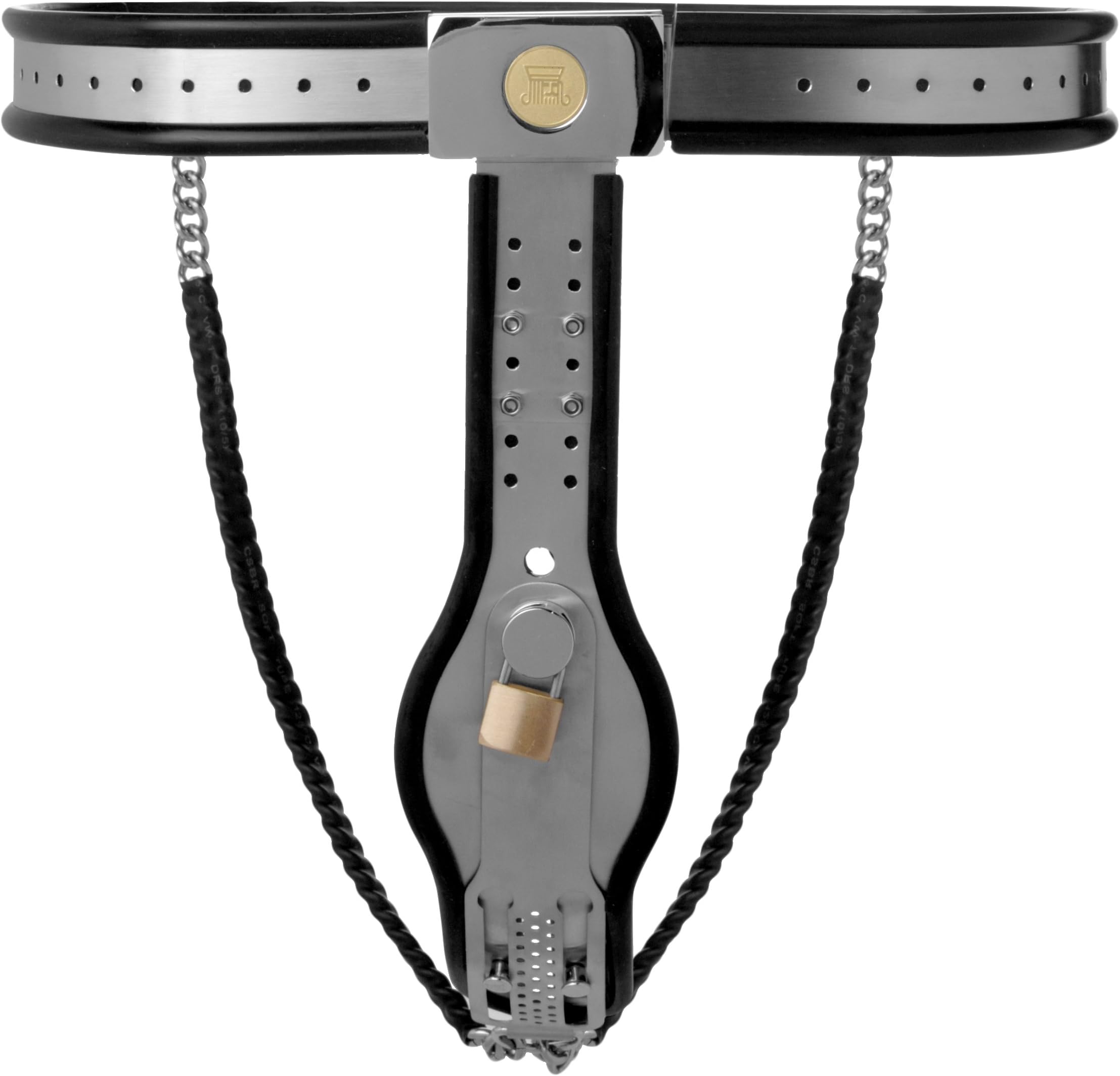 Master Series Locking Steel Female Chastity Belt, Small