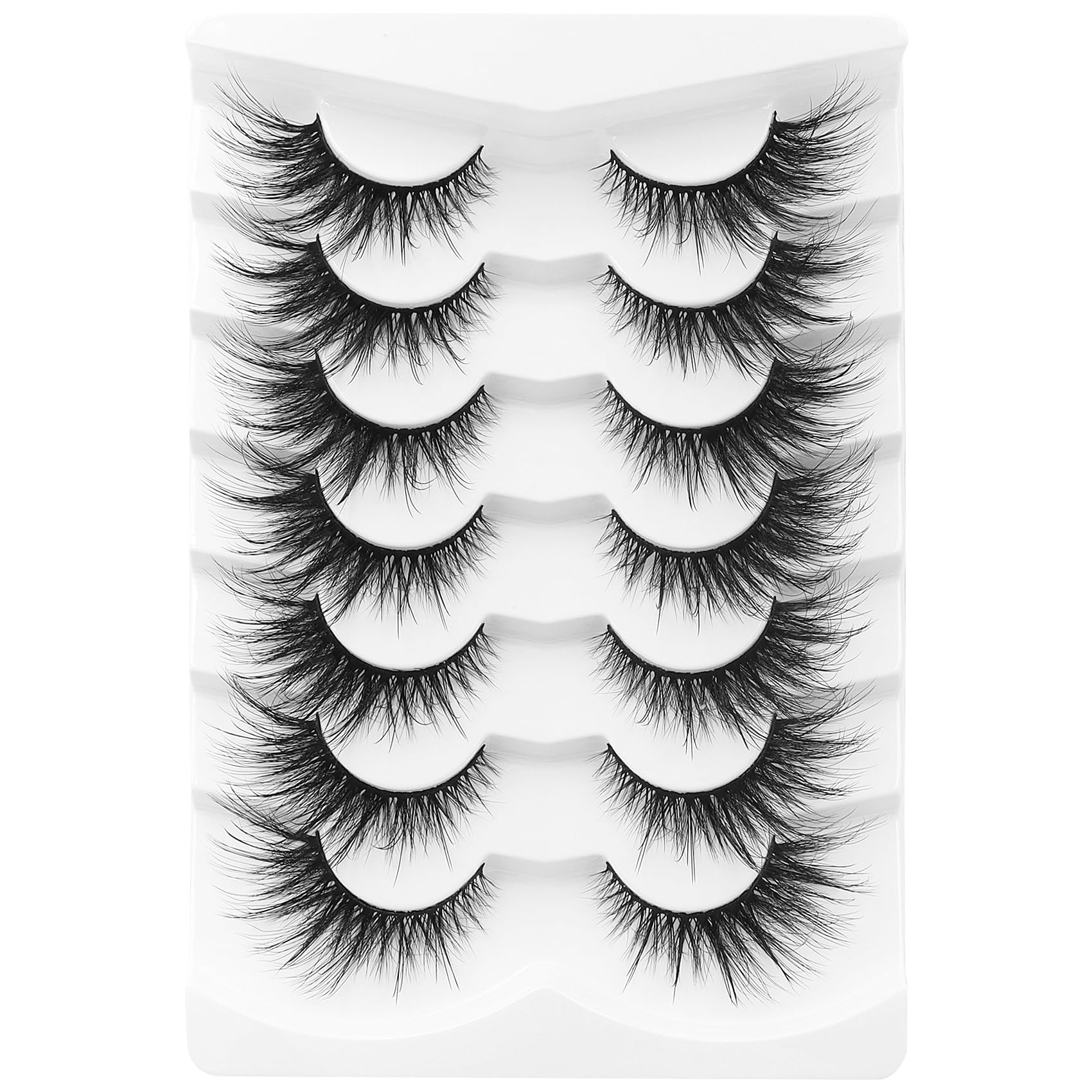 Losha Lashes Fluffy Cat Eye Lashes Wispy Fake Eyelashes Soft Fox Eye False Lashes that Look Like Extensions