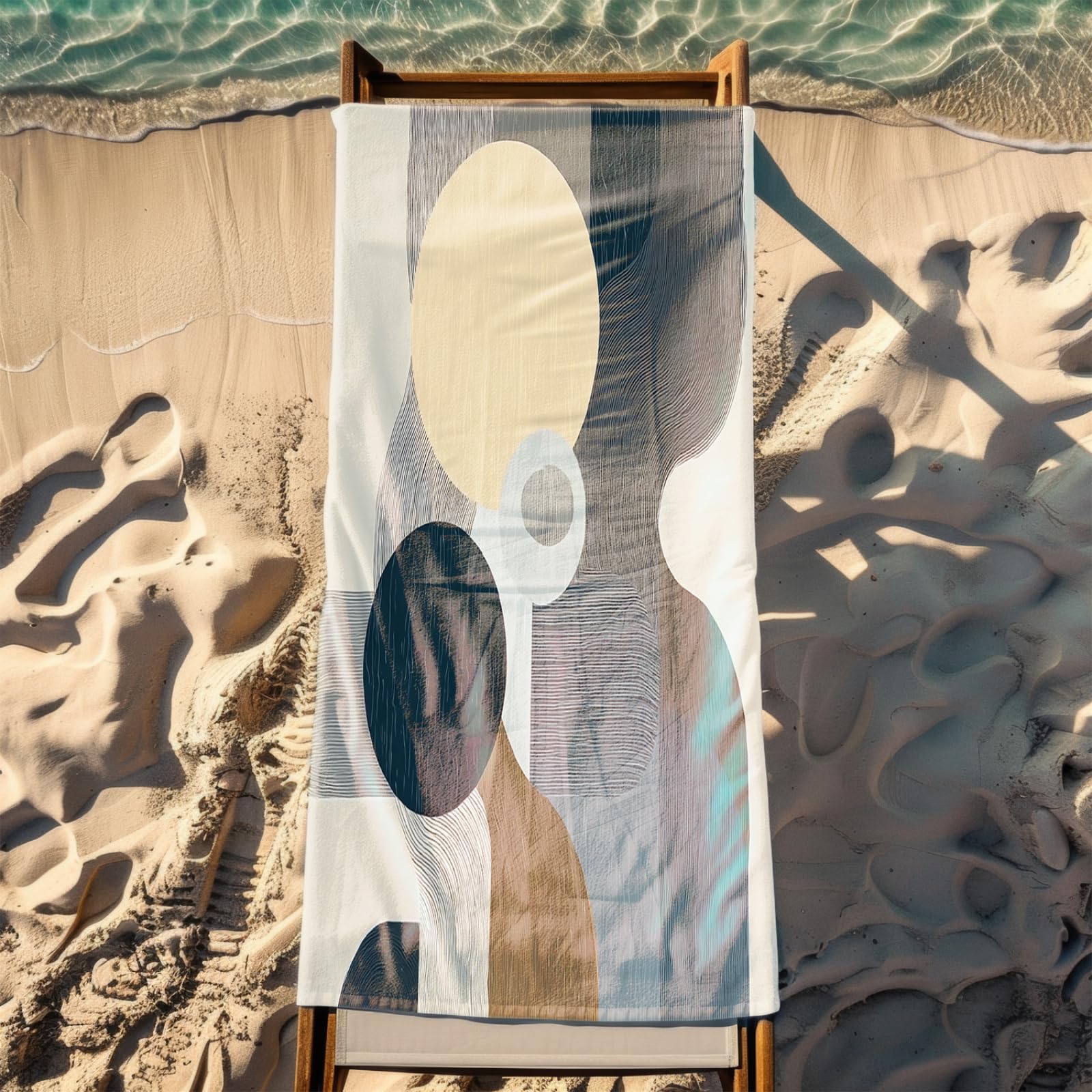 Drap de Plage XXL 200X200 Vert Gris Abstract Serviettes de Plage en Microfibre,Serviette Piscine Extra Large sans Sable pour Adultes Séchage Rapide