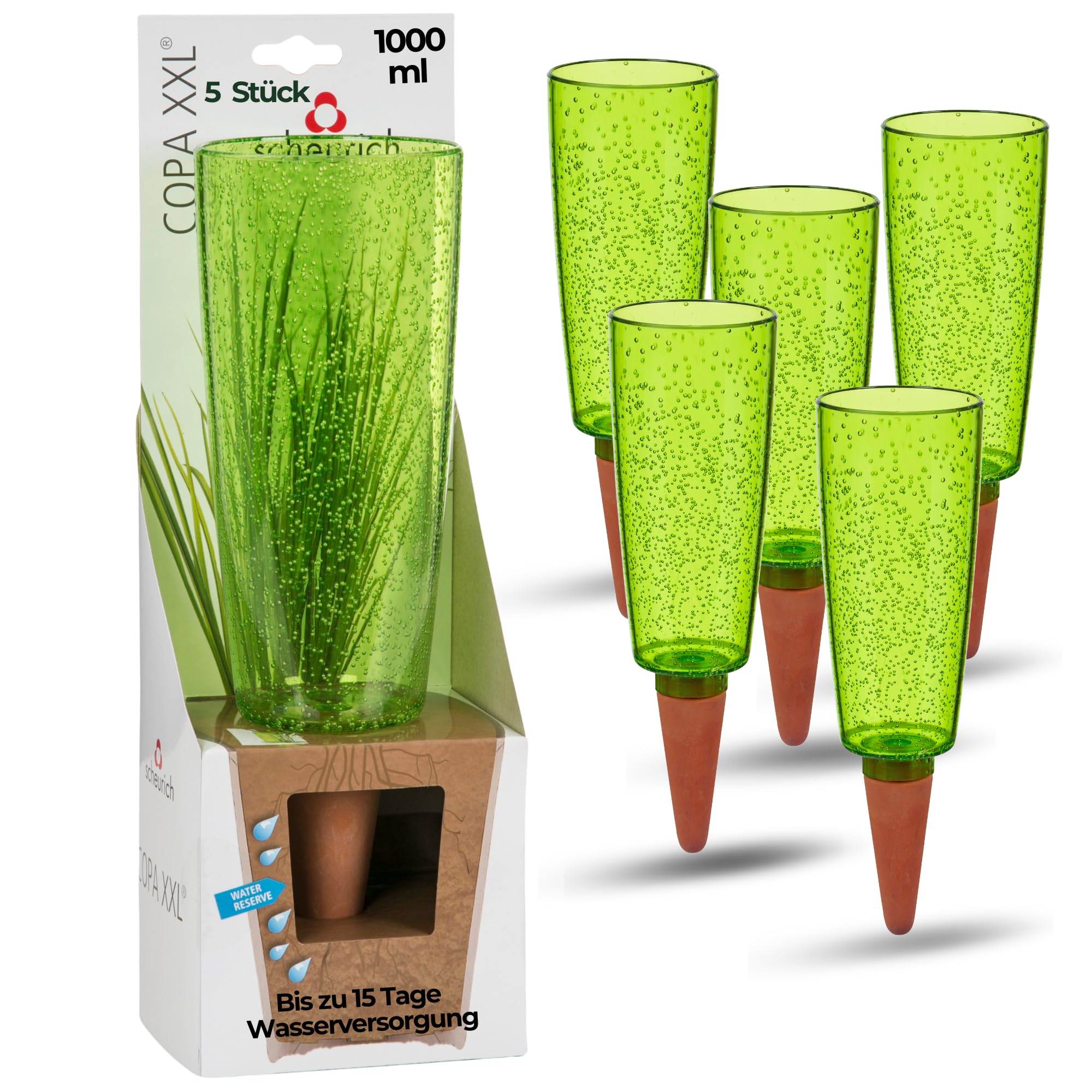 Copa XXL dispensador de agua de riego riego bola verde transparente