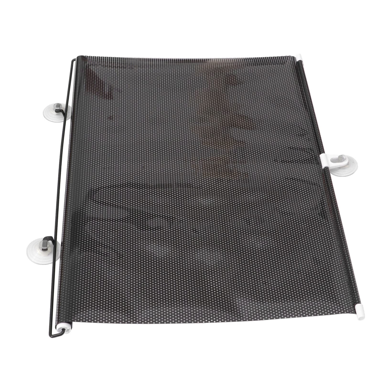 Wakauto Blackout Suction Cup Curtain, Suction Cup Sunshade Blackout Curtain Temporary Windows Portable Lightweight Drape for Home Office Car (58x125cm)