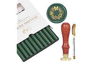 Yoption Wax Seal Kit, 10pcs Olive Green Wax Seal Sticks, Wax Seal...