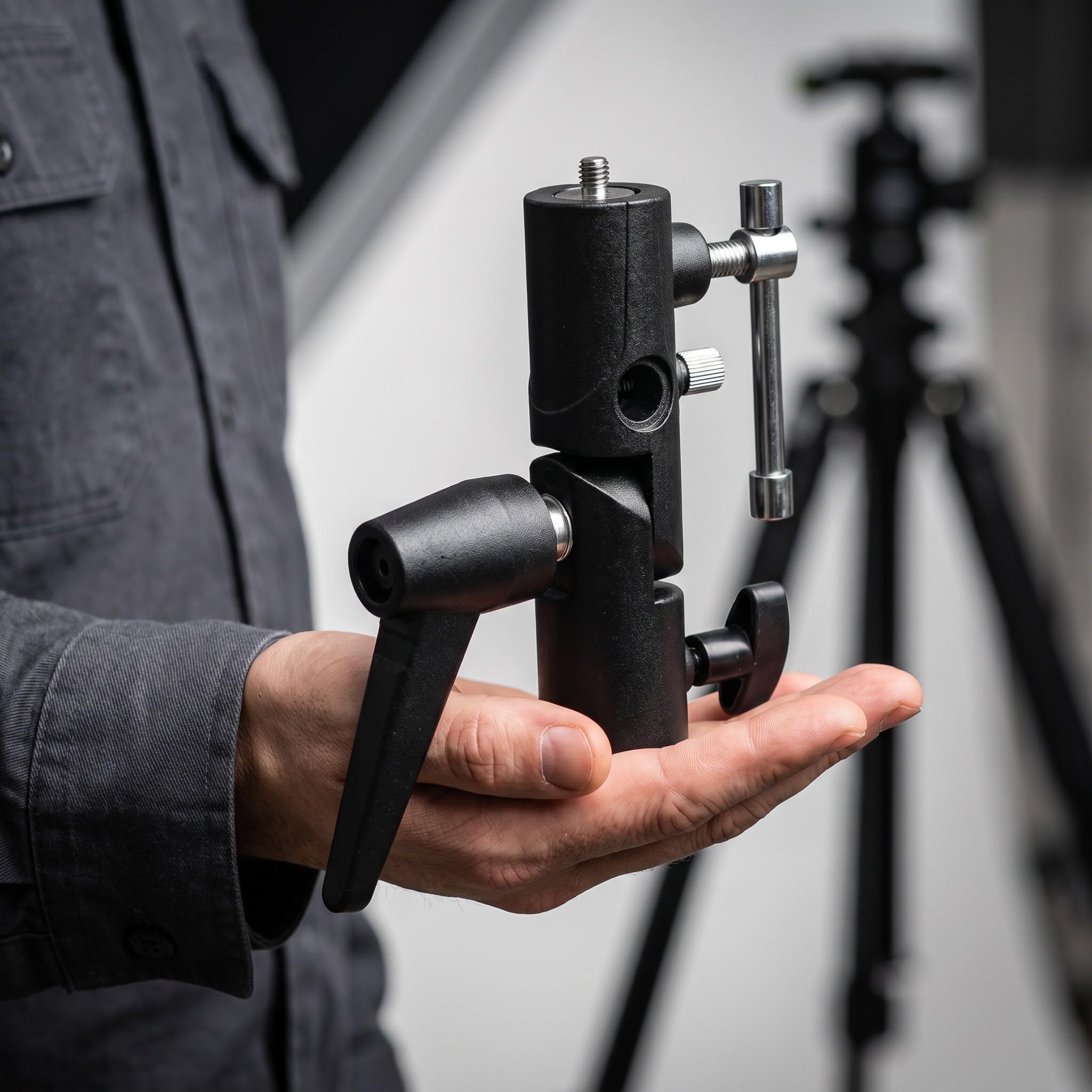2 supporti per flash da fotocamera, design girevole a 160°