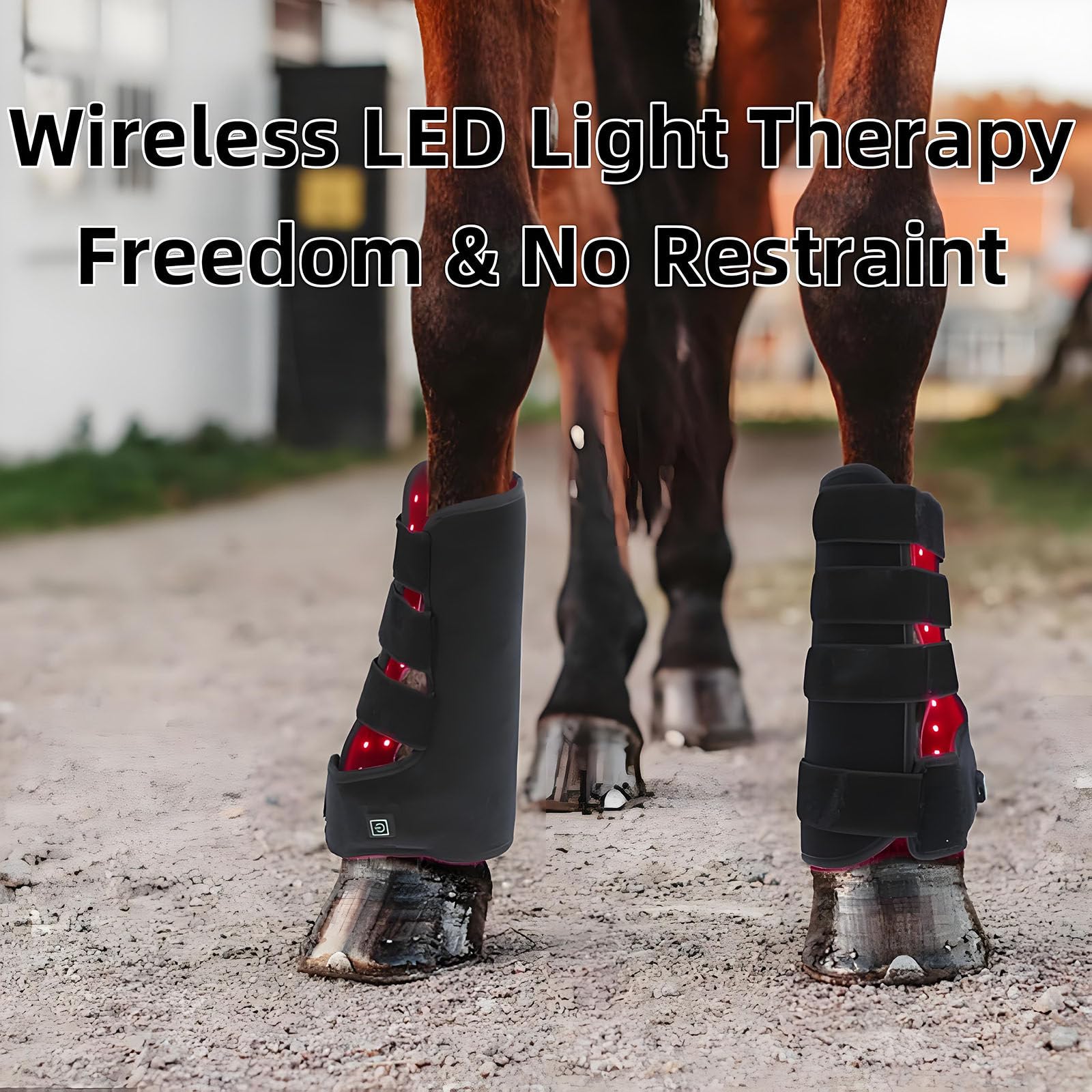 Urządzenie do terapii światłem czerwonym LED, 660 nm 850 nm Terapia światłem czerwonym dla koni - łagodzenie bólu mięśni i stawów spowodowanego intensywnymi ćwiczeniami w nogach koni,Right