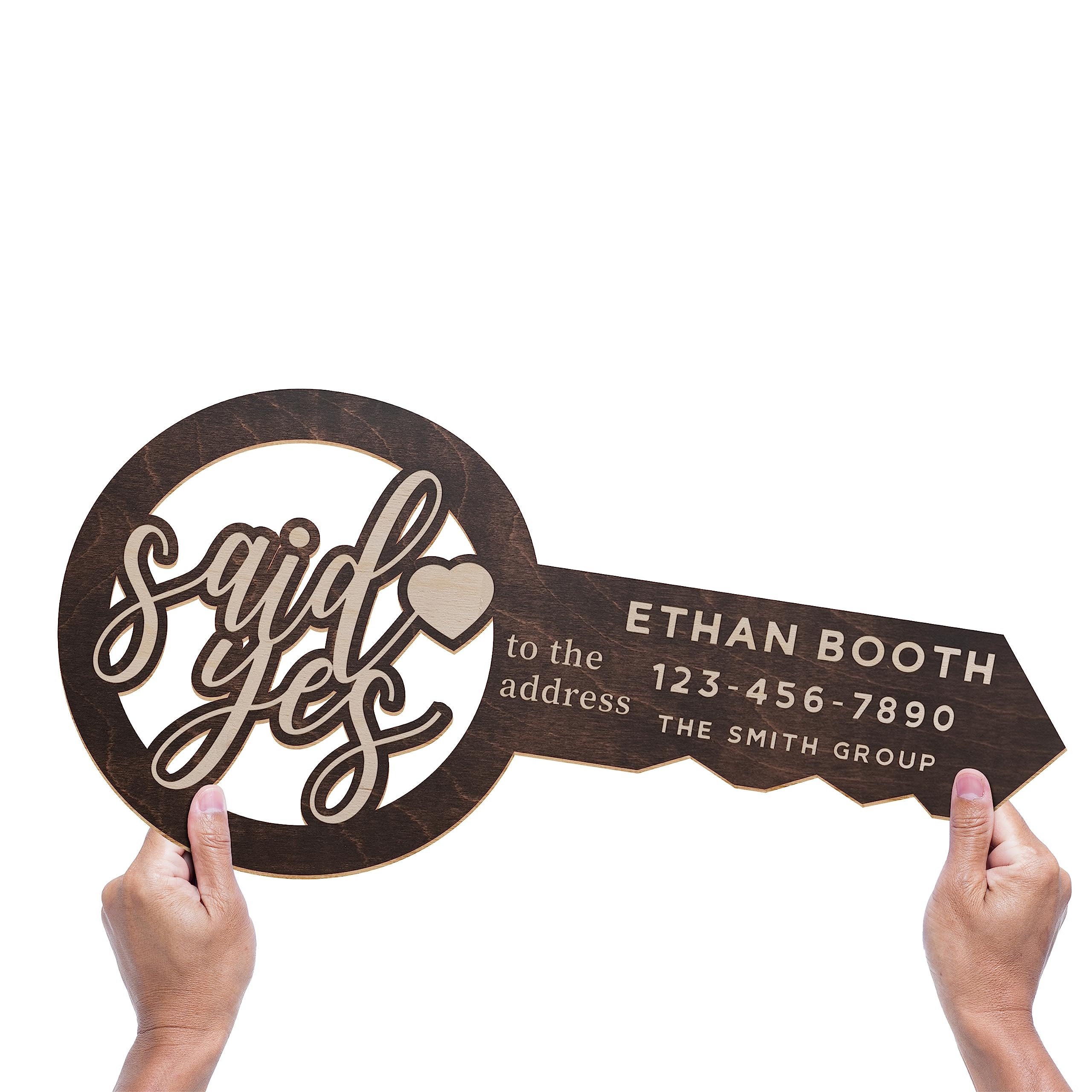 VUBU GIFTS Sold Sign, Personalized Real Estate Key Sign, 4 Colors - 3 Sizes, Real Estate Supplies, Photo Prop for Real Estate Marketing