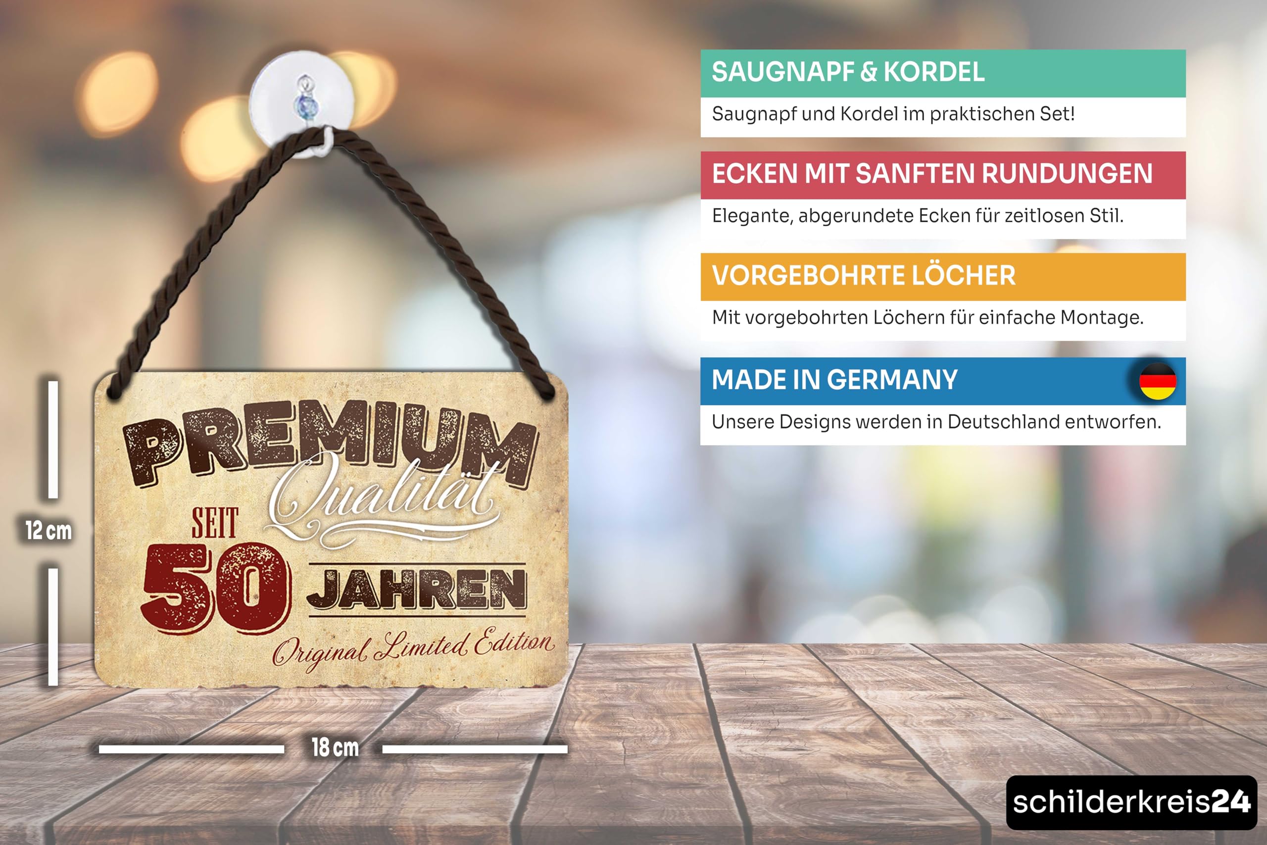 schilderkreis24 - Targa in metallo Premium Qualität - Original Limited