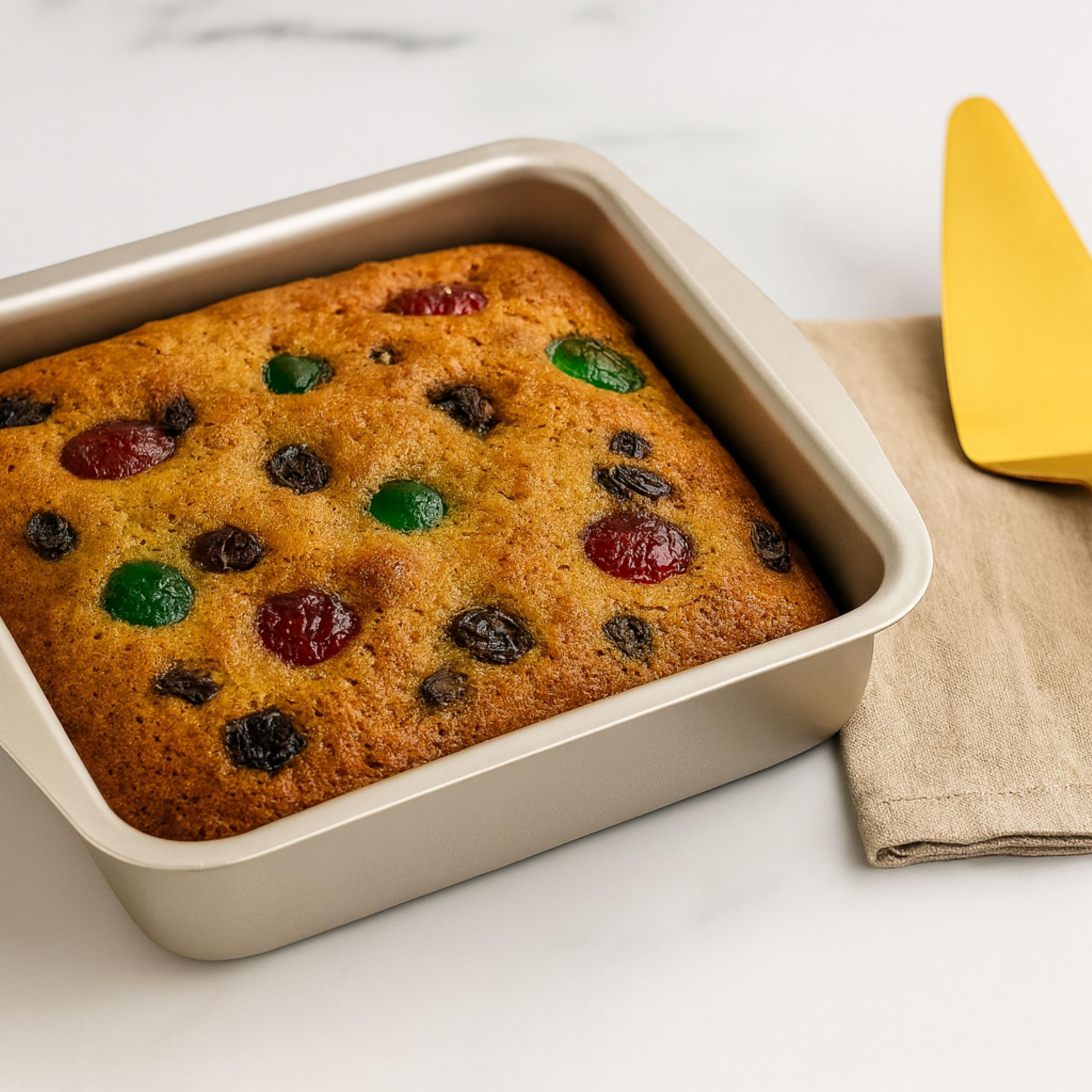 Aluminium Square Cake Mould Set of 3 (6", 7", 8") | Food Grade Baking Trays | Oven, OTG & Microwave Safe | Lightweight, Durable, Easy to Clean | Ideal for Cakes, Brownies, Pastries & Desserts 4
