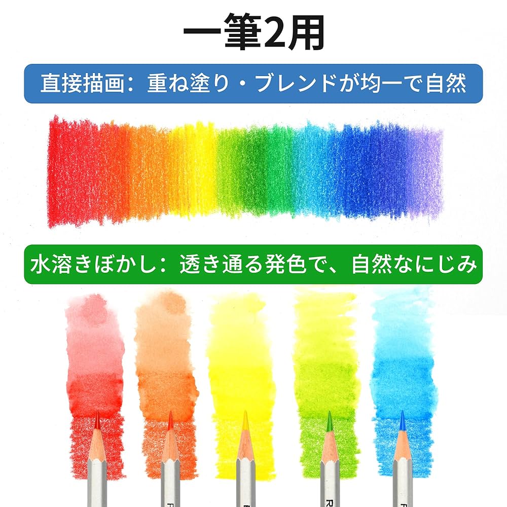 Amazon | Marco水彩色鉛筆 36色 スケッチ 鉛筆 水溶性6角軸