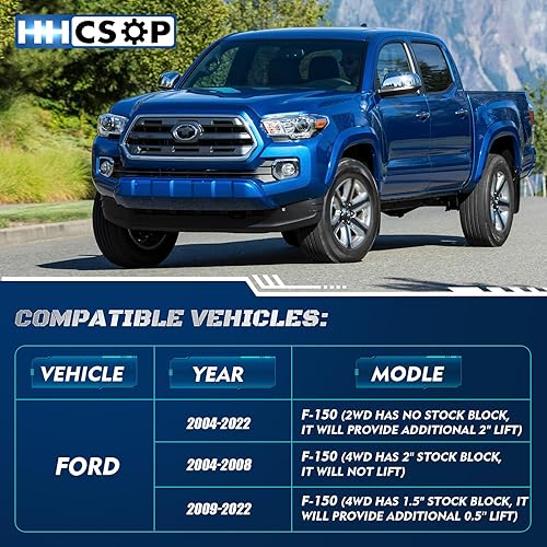 Vista 14 de HHCSOP Kit de elevación de nivelación delantera de 2 pulgadas para Ford F150 2WD 4WD 2004-2024, Ford Expedition 2003-2018, Lincoln Mark LT