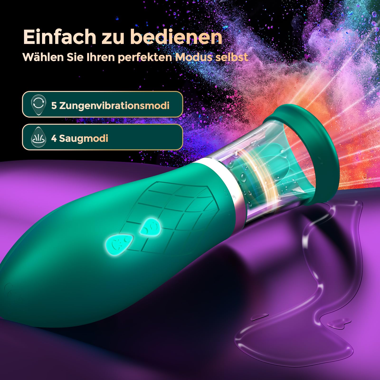 FIDECH Vibradorador Mujer Juguetes Eróticos con Potente Succionador Clítoris, 3 En 1 Juguetes Sexuales con 4 Succión Modos y 5 Lamido Rotación de 360°, Vibrador Estimulador de Clítoris para Parejas