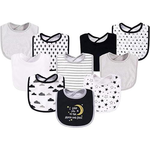 Hudson Baby unisex-baby Cotton and Polyester Bibs