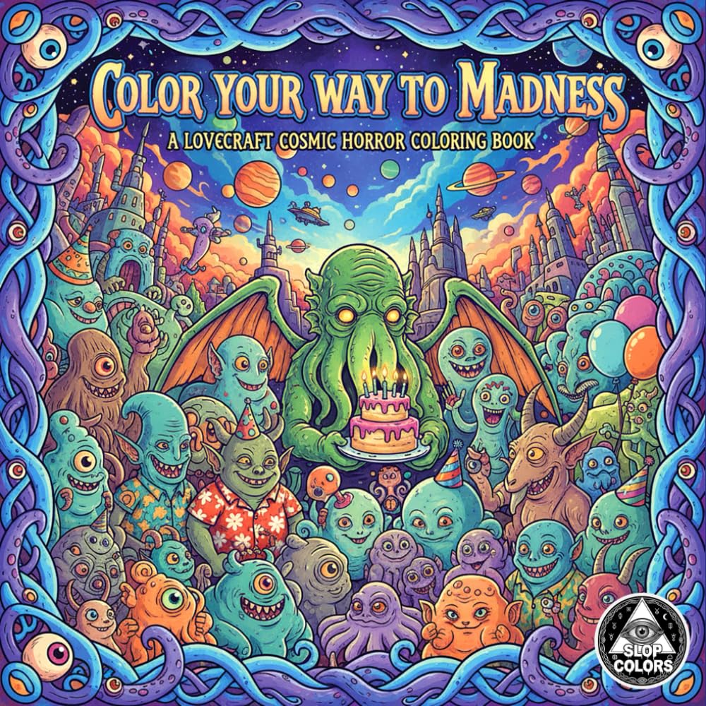 Color your way to madness: A Lovecraft cosmic horror coloring book