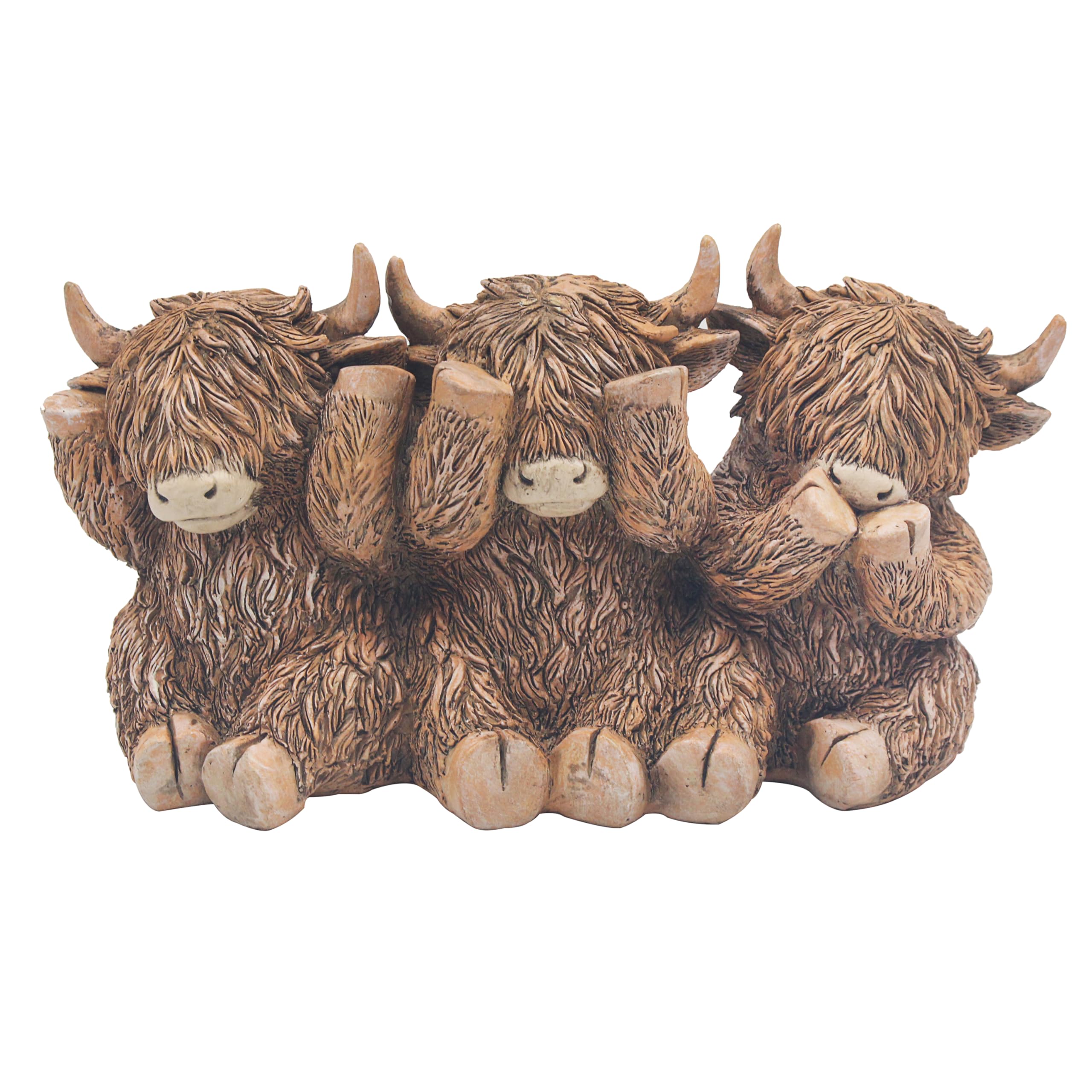 Lesser & Pavey Highland Cow Trio By Happy | Set One Size,