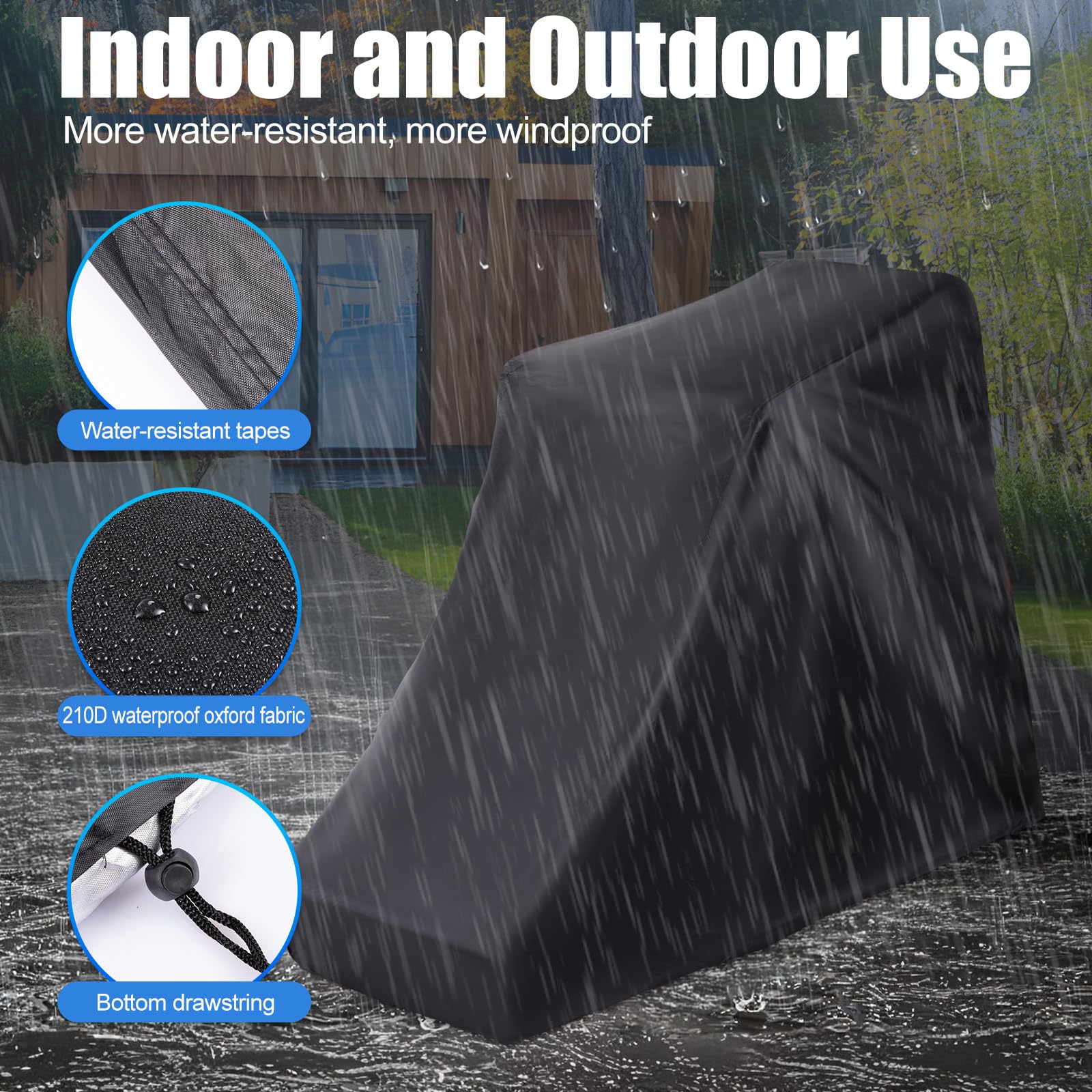 Housse Imperméable Pour Tapis De Course – Tissu Oxford Haute Densité, Anti-poussière, Adaptée à La Plupart Des Modèles, 200x95x150 Cm