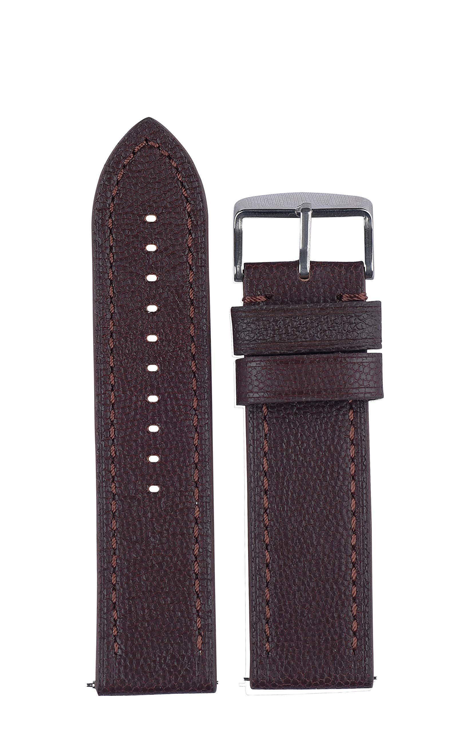 EXOR 24MM LEATHER WATCH STRAPS JASPER C BROWN Colour With CUT EDGE finish of Genuine Leather watch band (B08P7CFDBG) Amazon Price History, Amazon Price Tracker