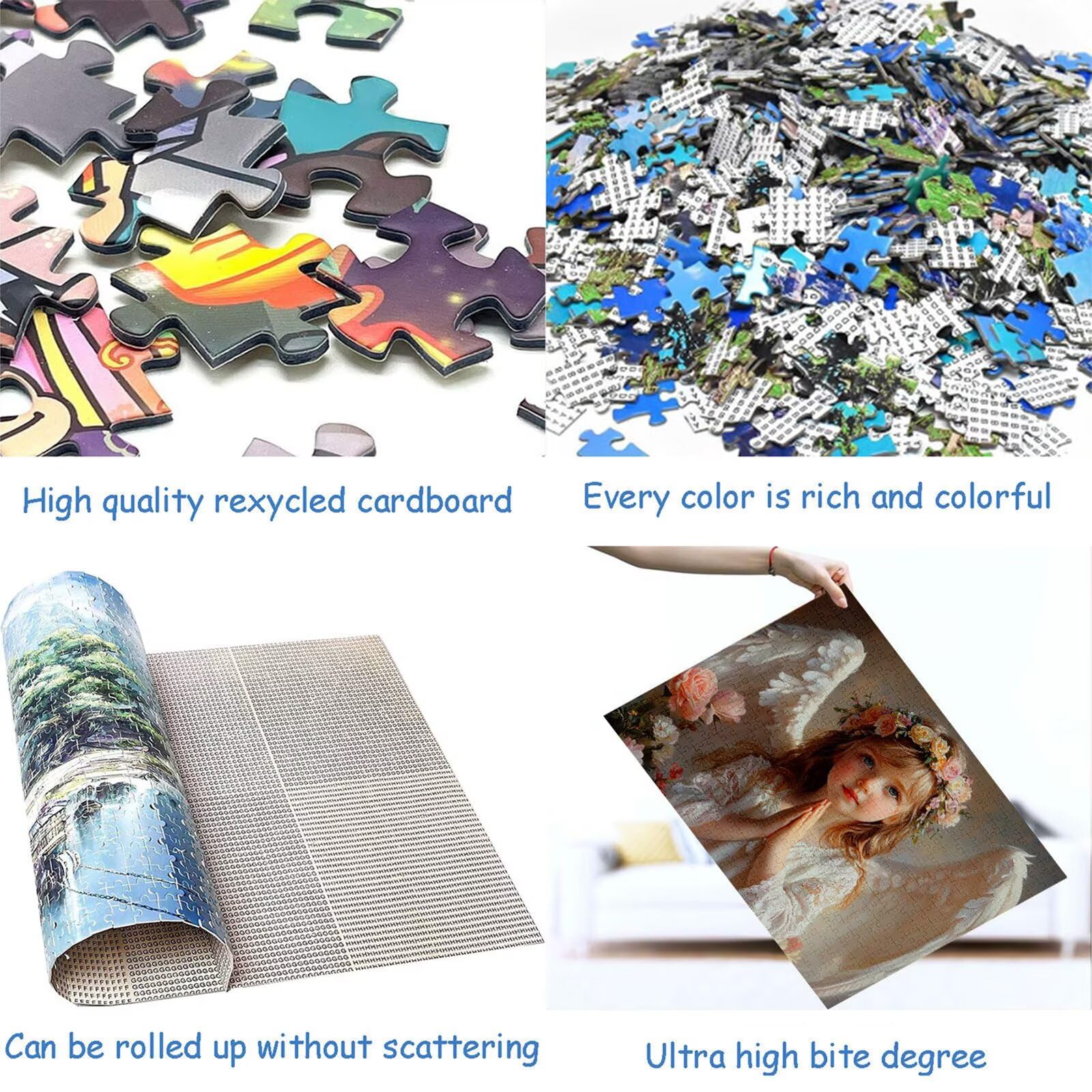 Puzzle 4000 elementów anioł puzzle dla dorosłych dziewczyna 141 x 87 cm unikalne rzemiosło klasyczne 3D drewniana układanka do rodzinnych gier biznesowych, układanka do samodzielnego wykonania nawet