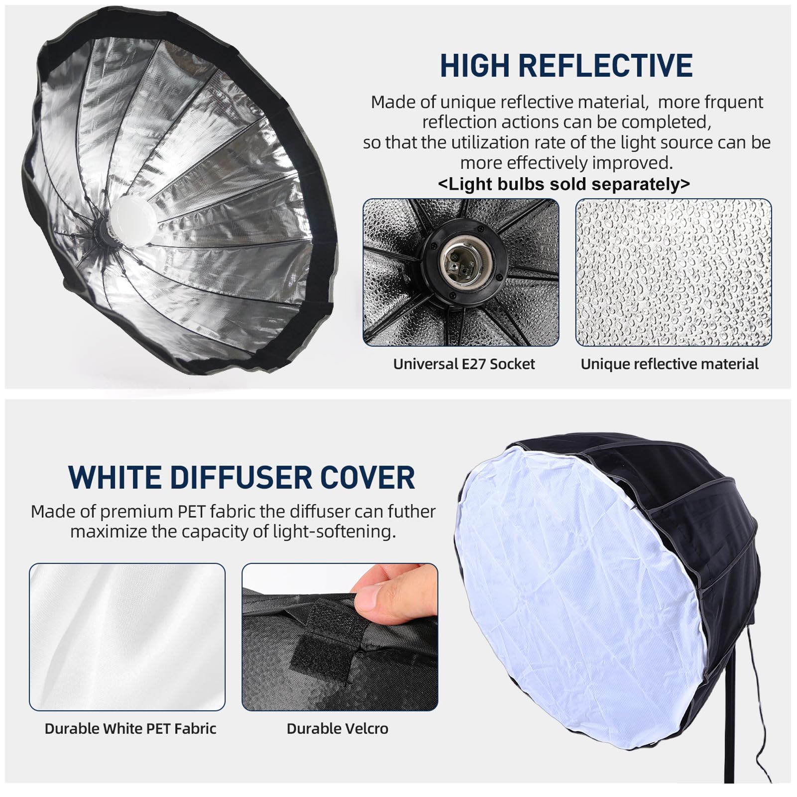 Zestaw Oświetlenia Fotograficznego Softbox, Profesjonalny Sprzęt do Ciągłego Oświetlenia z żarówką 85 W 2800 K-5700 K i Pilotem do Nagrywania Wideo/przekazu na żywo/portretóW (wtyczka UE)