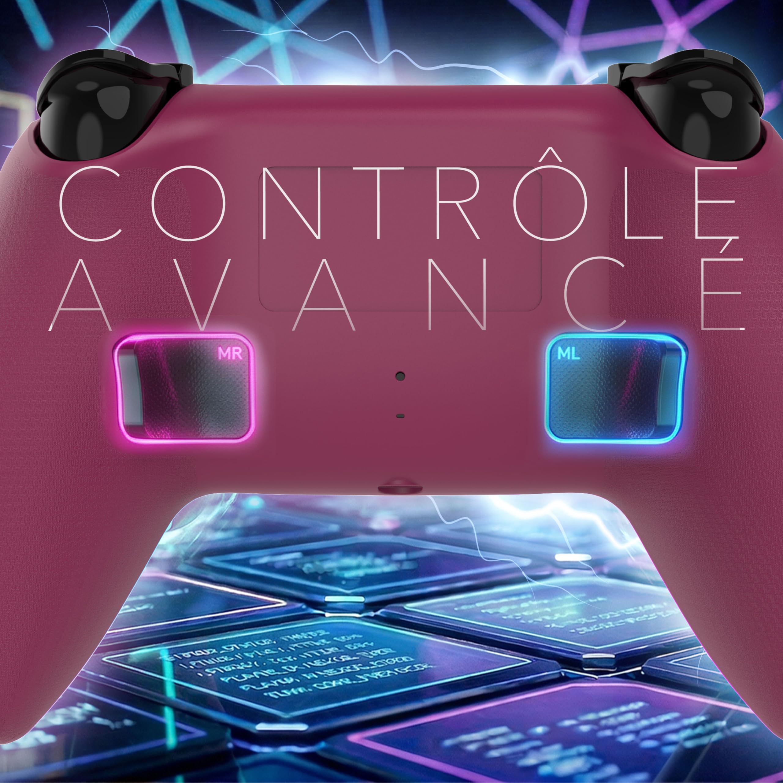 Freaks and Geeks-Manette Bluetooth pour PS5 LED Hall Effect - Cherry Red