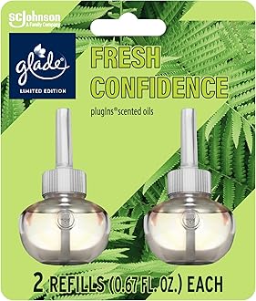 PlugIns Refills Air Freshener, Fresh Confidence, Scented and Essential Oils for Home and Bathroom, 0.67 Fl Oz, 2 Count