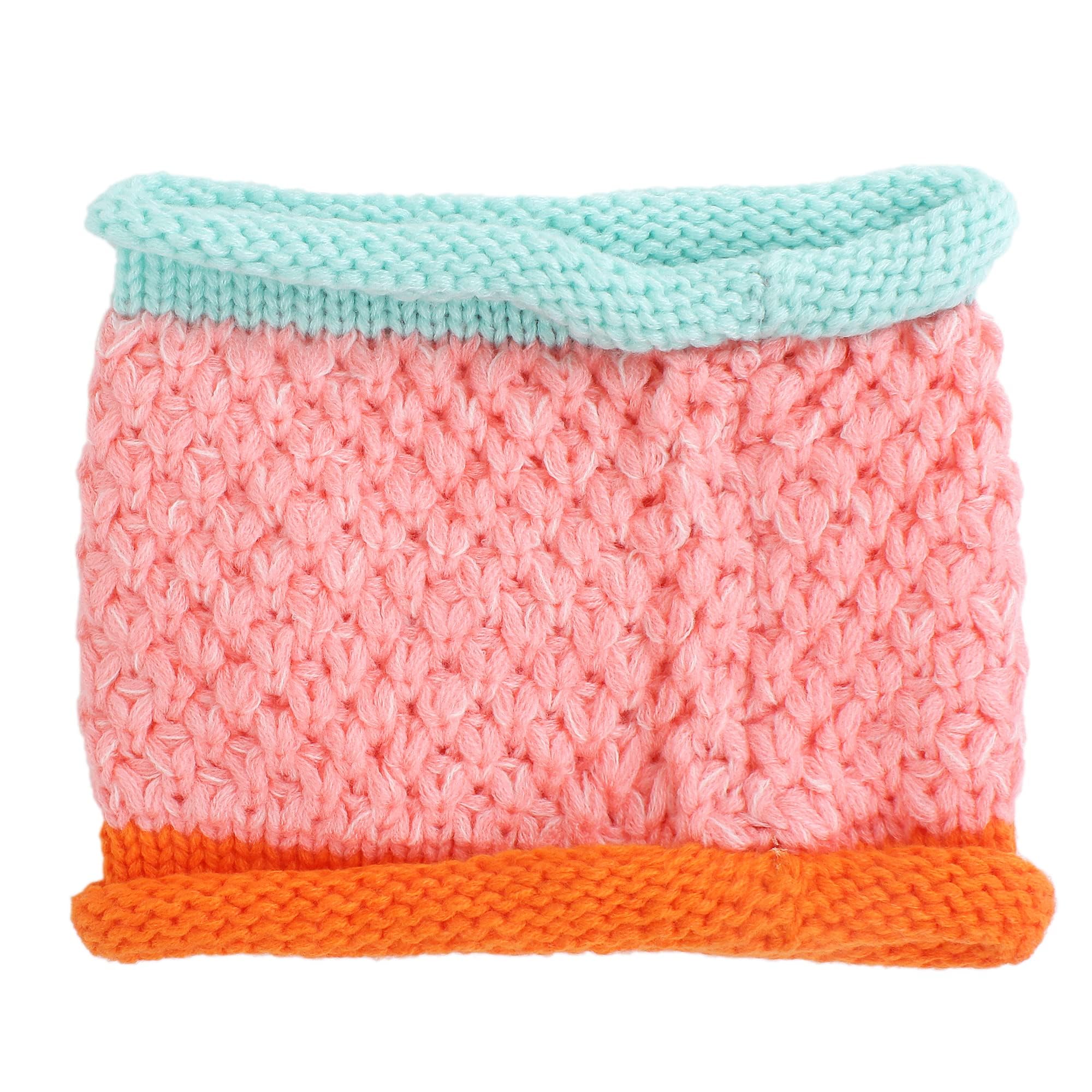 Fashiol Unisex Kids Winter Cap & Scarf Set for 3–10 Years | Soft Woolen Beanie with Pom Pom & Neck Warmer | Warm Fleece Lined Ear Cover Hat for Boys & Girls (Multicolour) (KH-Cap Set) 1