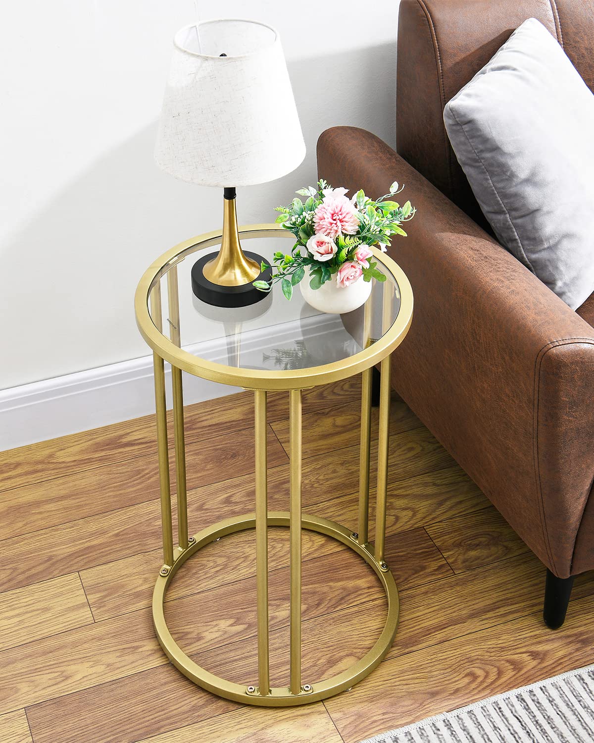 ブラックとゴールドのサイドテーブル Kings Brand Furniture キングスブランド ファニチャー