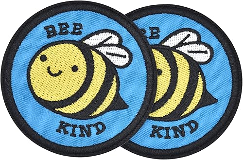 2 parches para planchar para ropa Parches bordados para planchar con tema de abeja para ropa, mochilas, jeans, camisa, chaqueta, vestido, sombrero,