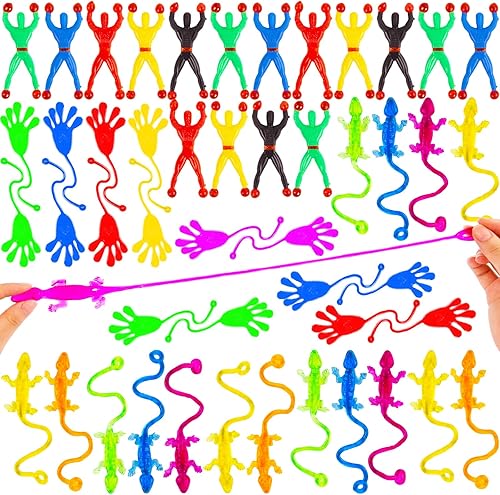 AMOR PRESENT 48 piezas de juguete adhesivo elástico, juguete adhesivo para niños, premios de intercambio de clases, juguetes de manos adhesivas para