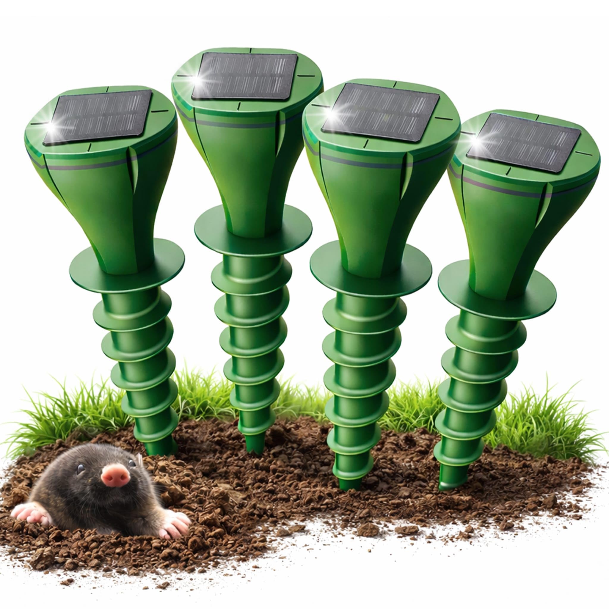 Maulwurf Vertreiber – Effektiver Maulwurfschreck gegen Maulwurf | Tierfreundliche Alternative zur Maulwurffalle für Garten & Rasen