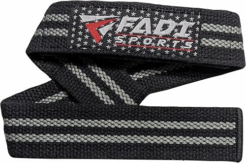 Fadi Sports - Correas de muñeca de levantamiento de pesas, culturismo, levantamiento de pesas y peso muerto, correas de algodón de 24 pulgadas con