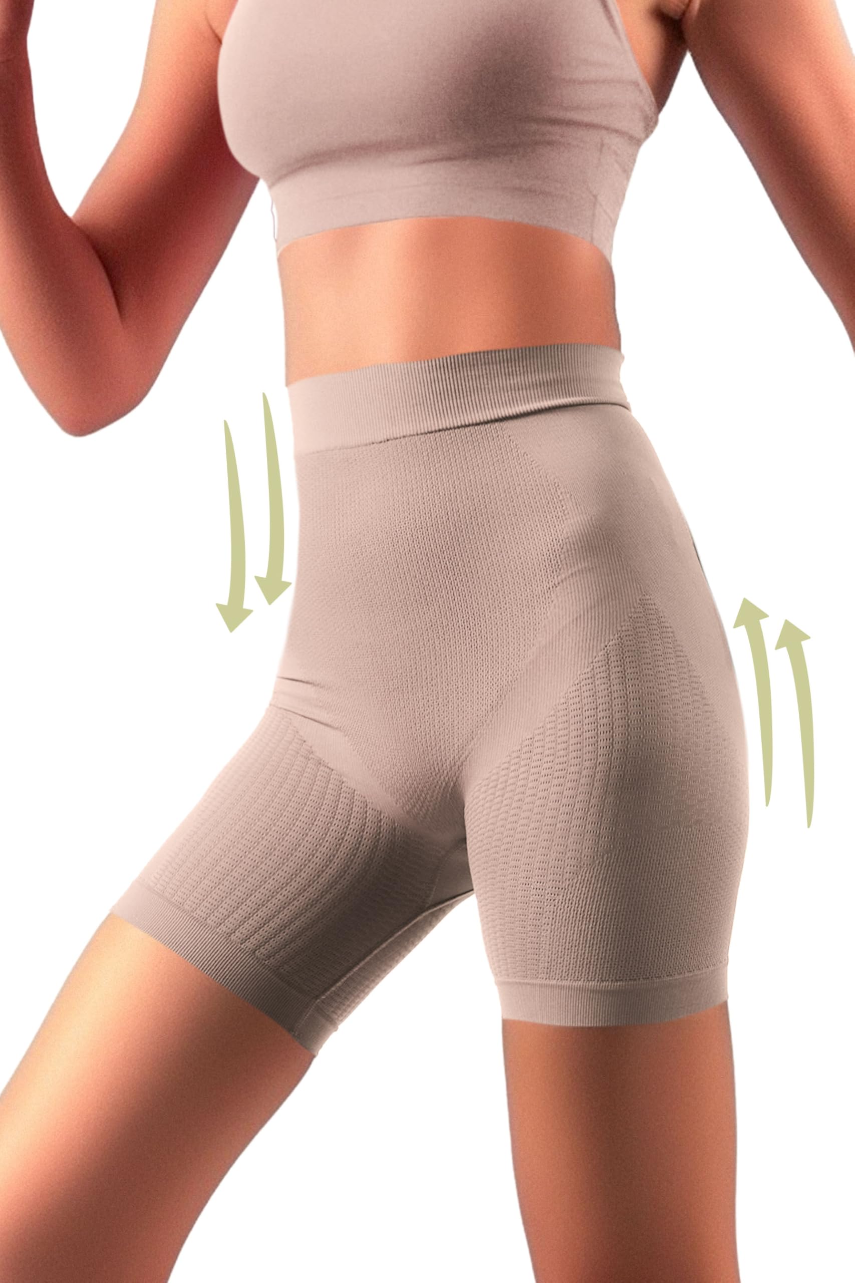 SLIMCELL Gambetti Guaina Contenitiva Donna Pantaloncini Anticellulite - Leggins Anticellulite Donna Drenanti, Intimo Modellante Senza Cuciture, Shapewear - Made in Italy