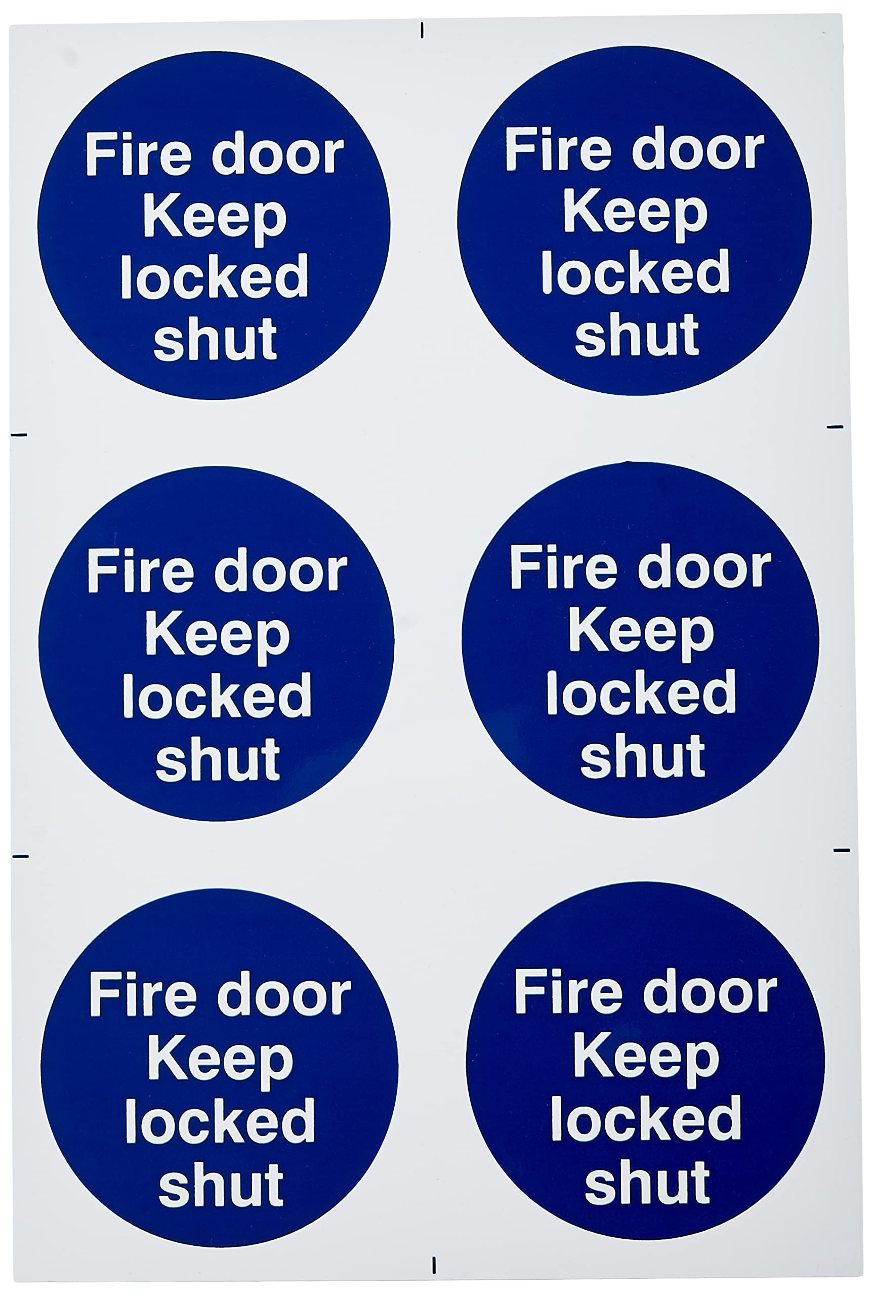 Scan Fire Door Keep Locked Shut Sign Pack Of 6