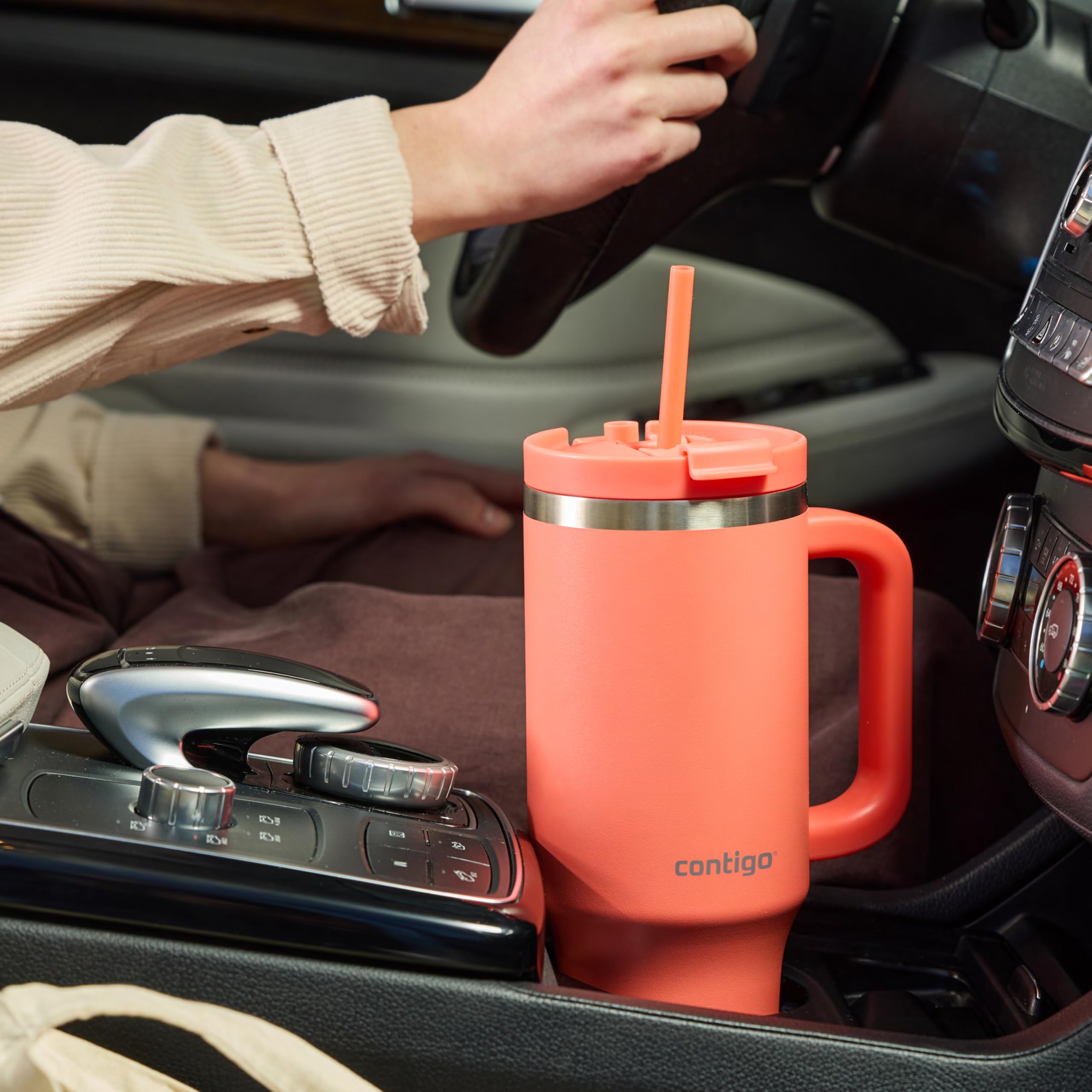 Contigo Streeterville Tumbler 1200 ml with Handle, Coral - Image 4