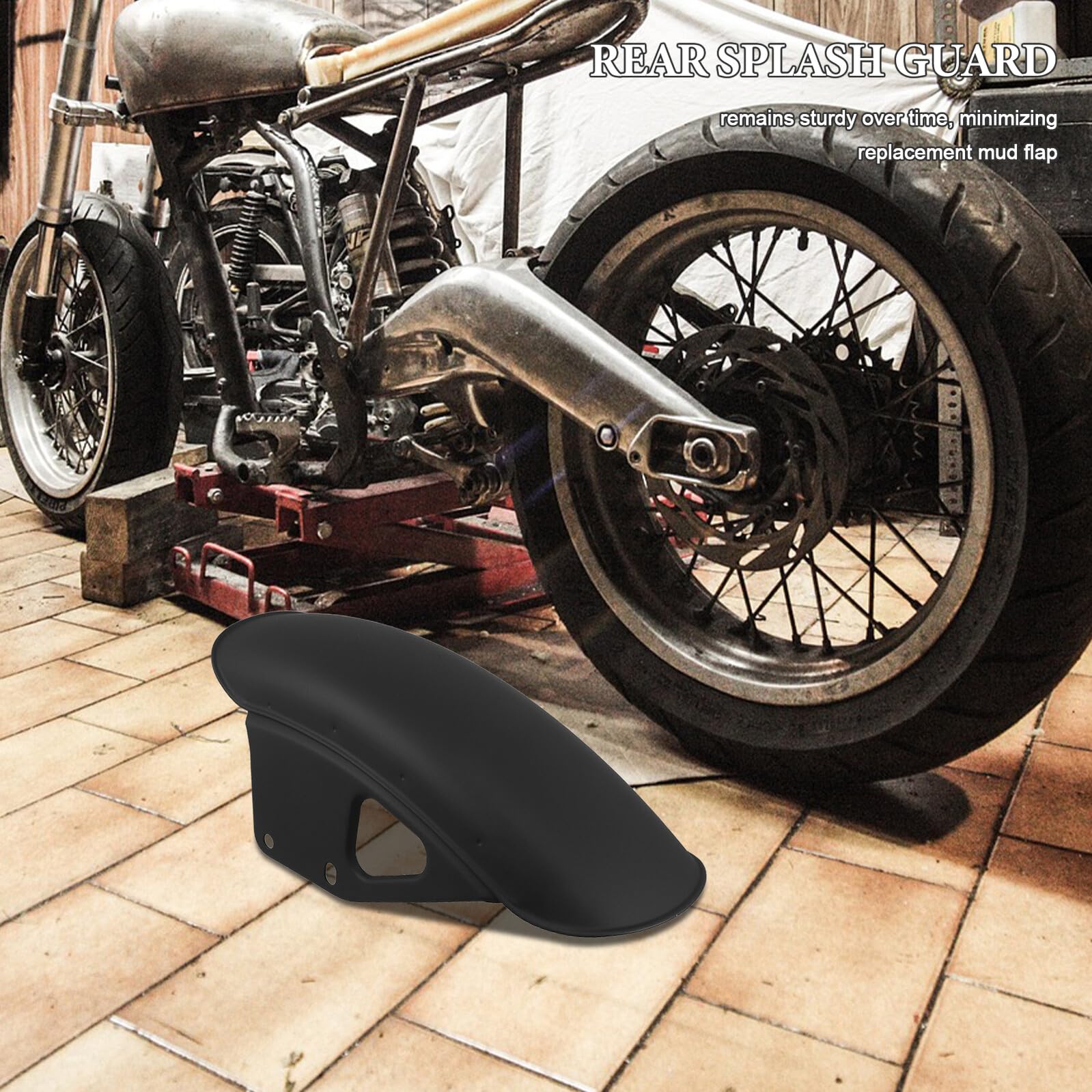 PRETYZOOM Parafango Anteriore e Posteriore Moto Gn125 in Ferro, Paraspruzzi Protettivi per Motociclette Retrò, Accessori Esterni Resistenti per Uso Urbano e Off-road