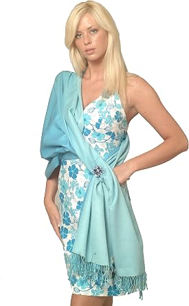 Womens Faux Pashmina Shawl-Fancy shawl-Bridal Scarf-Evening Stole-Travel Wedding Wear-Light weight Shawl