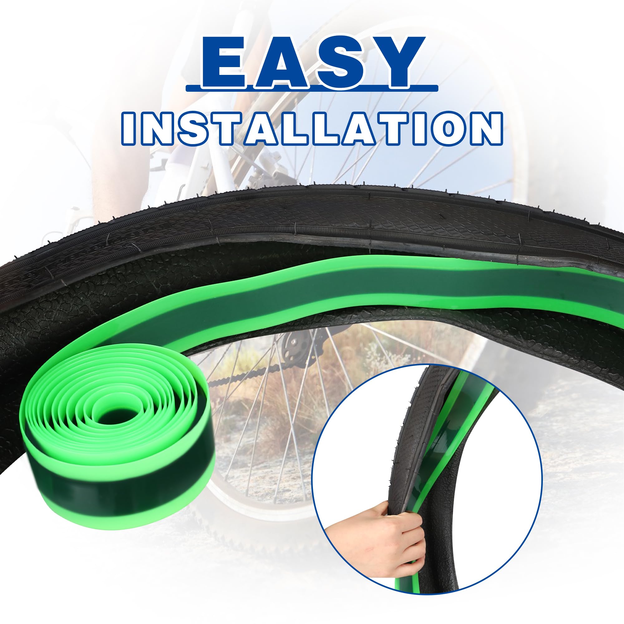 2 x Fat Bike Tire Liner opona rowerowa Liner 54 x 2300 x 1 mm, taśma chroniąca przed przebiciem, ochraniacz dętki rowerowej, Anti Puncture dla MTB/E-Bike/Fat Bike/Snow Bike (54 mm pasuje do