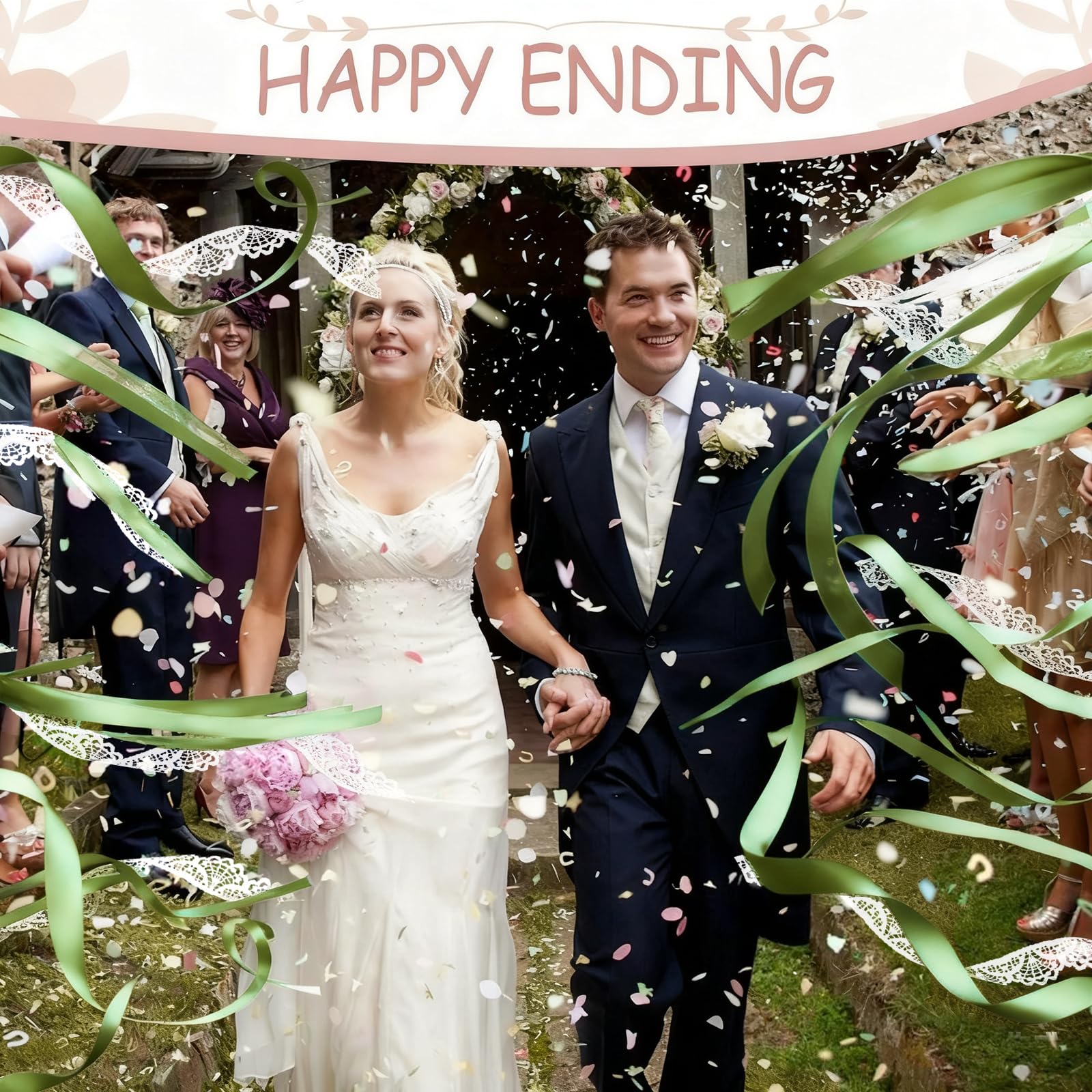 50 Stück Wedding Wands Grün,Wedding Wands Hochzeit mit Glocke,Zauberstäbe Hochzeit Luftschlangen,Zauberstäbe Seidenfeenstab für Hochzeiten,für Hochzeiten, Geburtstage, Weihnachten, Partys