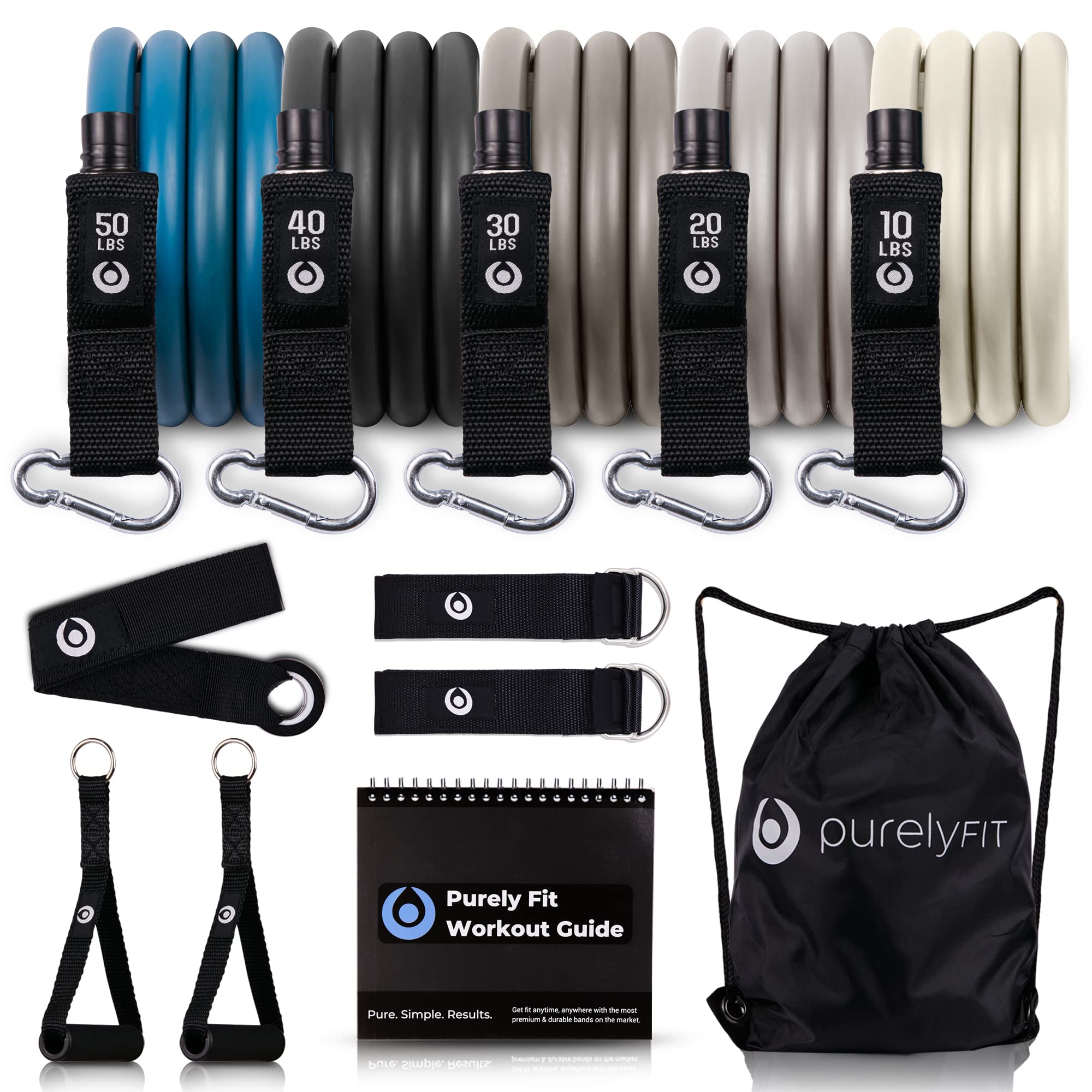 Heavy Exercise Bands Resistance Bands Set For Working Out, 360lbs