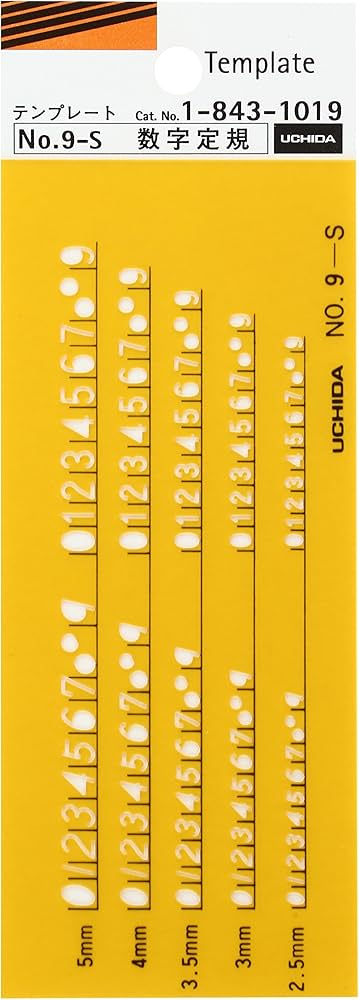 na-na様確認用 10本 Amazon.co.jp: ウチダ テンプレート No.9-S 数字定規 1-843-1019 : ホビー