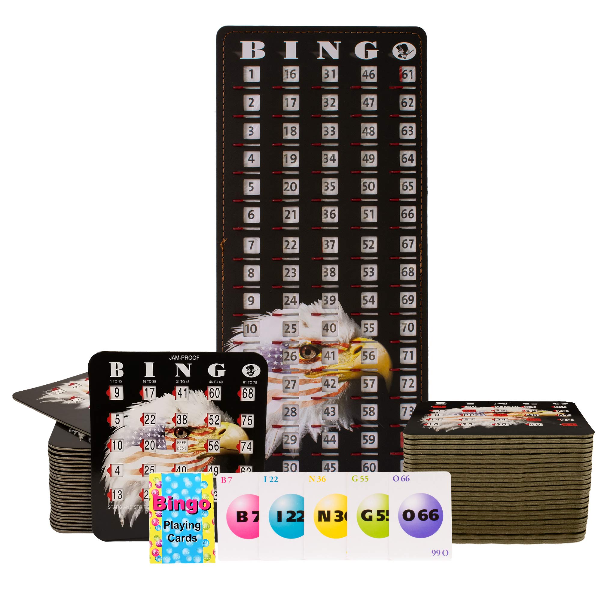 Buy MR CHIPS JamProof Bingo Cards with Sliding Windows, 100 Stars