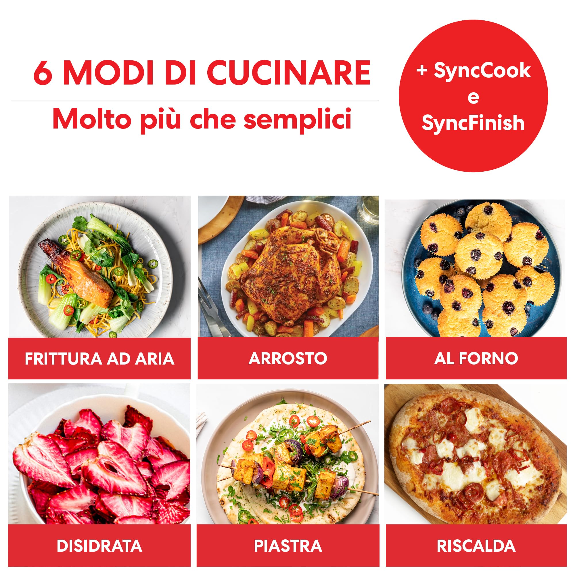 Instant VersaZone Friggitrice Digitale ad Aria in Acciaio Inox con Finestra 8,5L / XL Cassetto Modulare 2 zone, 8 programmi - Friggere, Cuocere, Arrostire, Grigliare, Disidratare, Riscaldare - 1700W