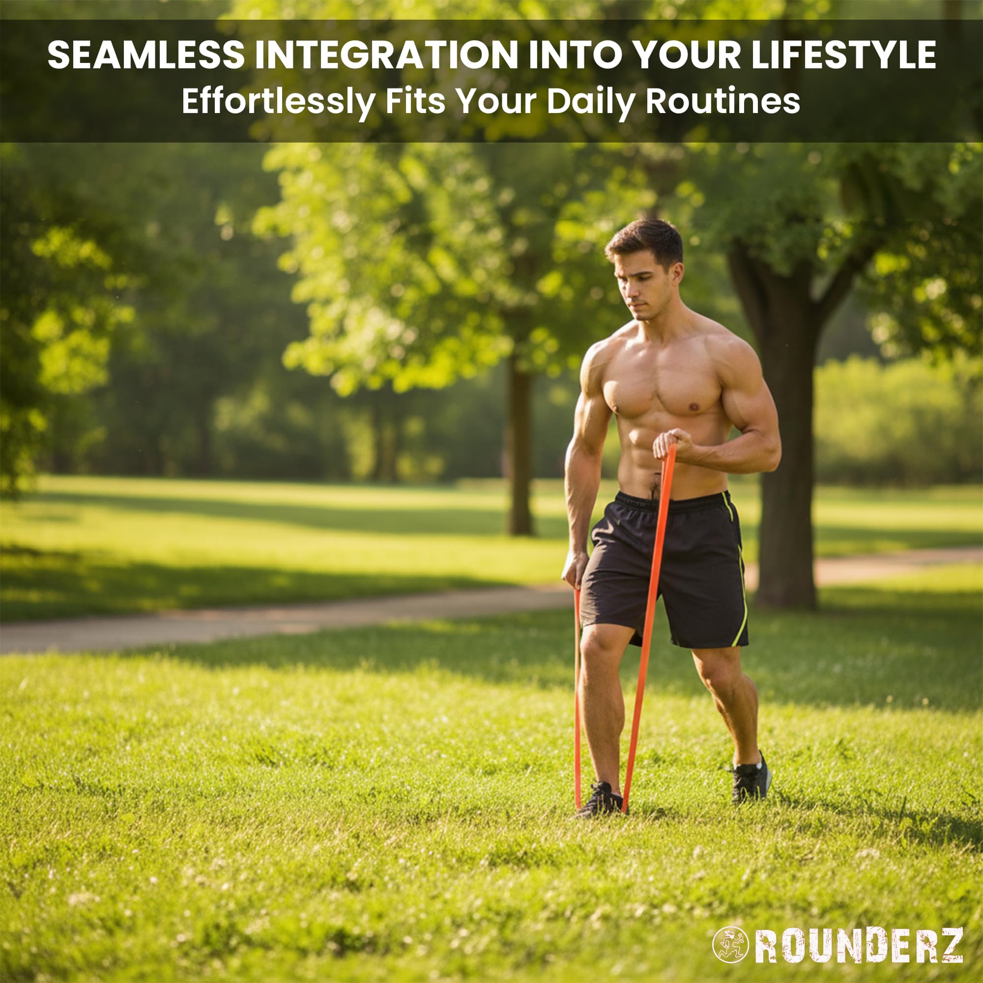 Rubberbanditz Rounded Edge Resistance Band | Compact and Light Weight Exercise Bands | Suitable for All Fitness Levels Users| Travel Friendly Resistance Bands for Working Out