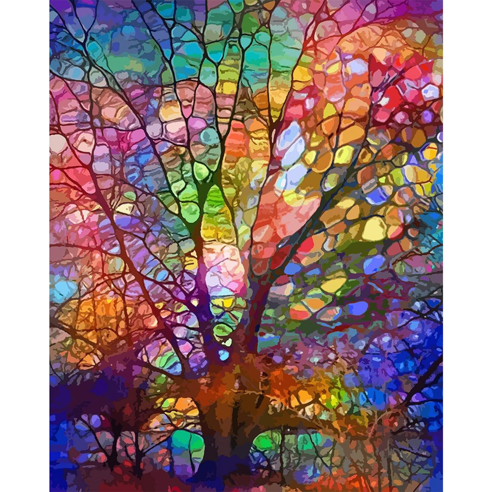 Yalkin Charcoal Paint By Numbers Kits For Adults, Flower Abstract Painting By Number Kits On Canvas,Without Frame Diy Color Oil Painting Acrylic Paints,Home Wall Decor 16X20in/40X50cm