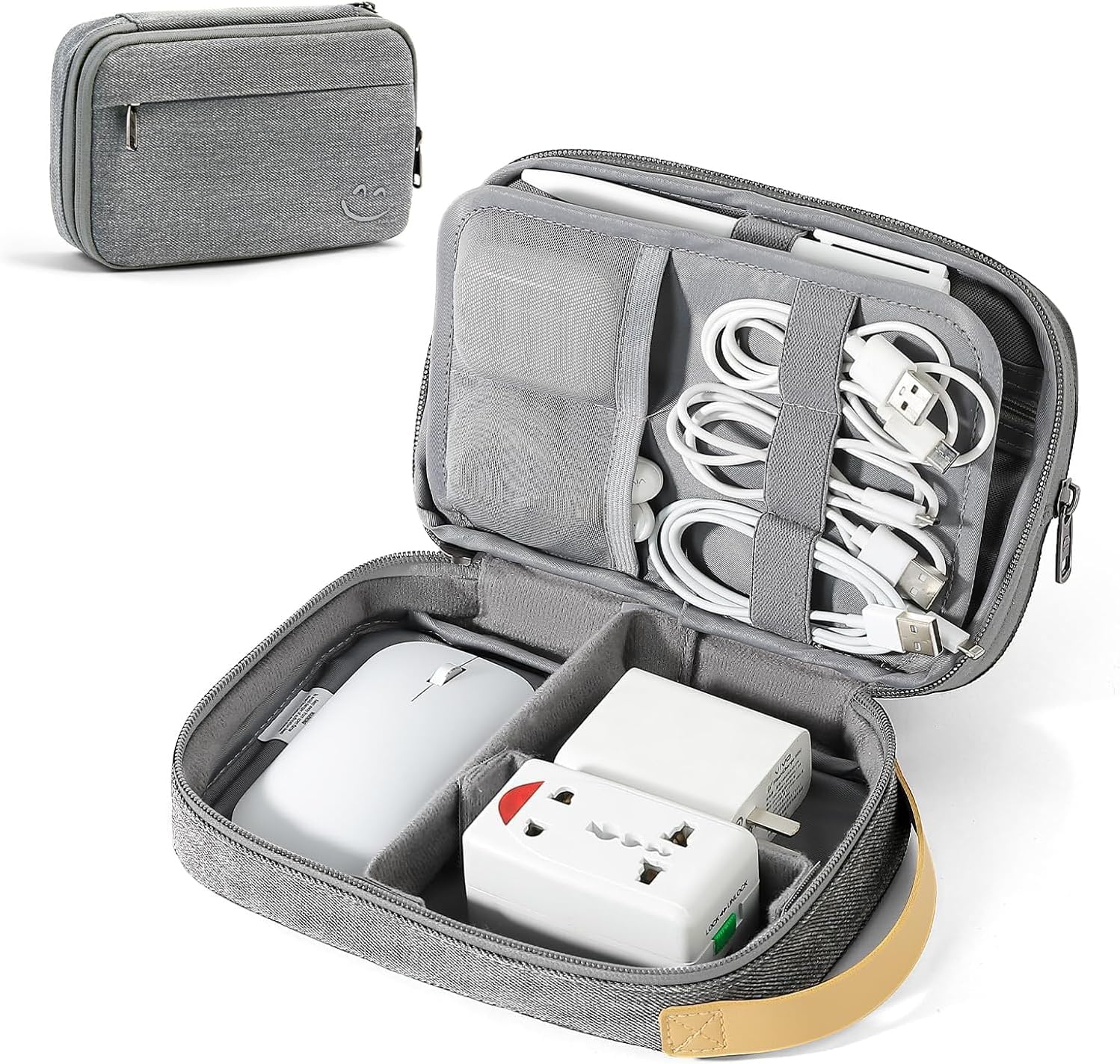 BIGTHREE Travel Electronic Cord Organizer Case, Electronic Accessories Bag, Waterproof Shockproof External Hard Drive Case, for Chargers, SD Cards, Hard Disk, Flash Drive. BIGTHREE Travel Electronic Cord Organizer Case, Electronic Accessories Bag, Waterproof Shockproof External Hard Drive Case, for Chargers, SD Cards, Hard Disk, Flash Drive.