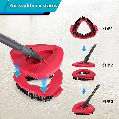 Miniatura 5 de Base de repuesto para cabezal de trapeador giratorio, mango de trapeador compatible con EasyWring, incluye mango de 4 secciones de 30 a 59 pulgadas,