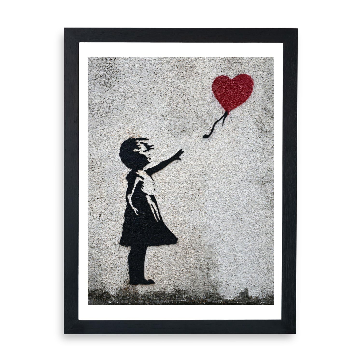 Fille avec ballon affiche encadrée Spiffing Prints cadre déco murale noire - 7