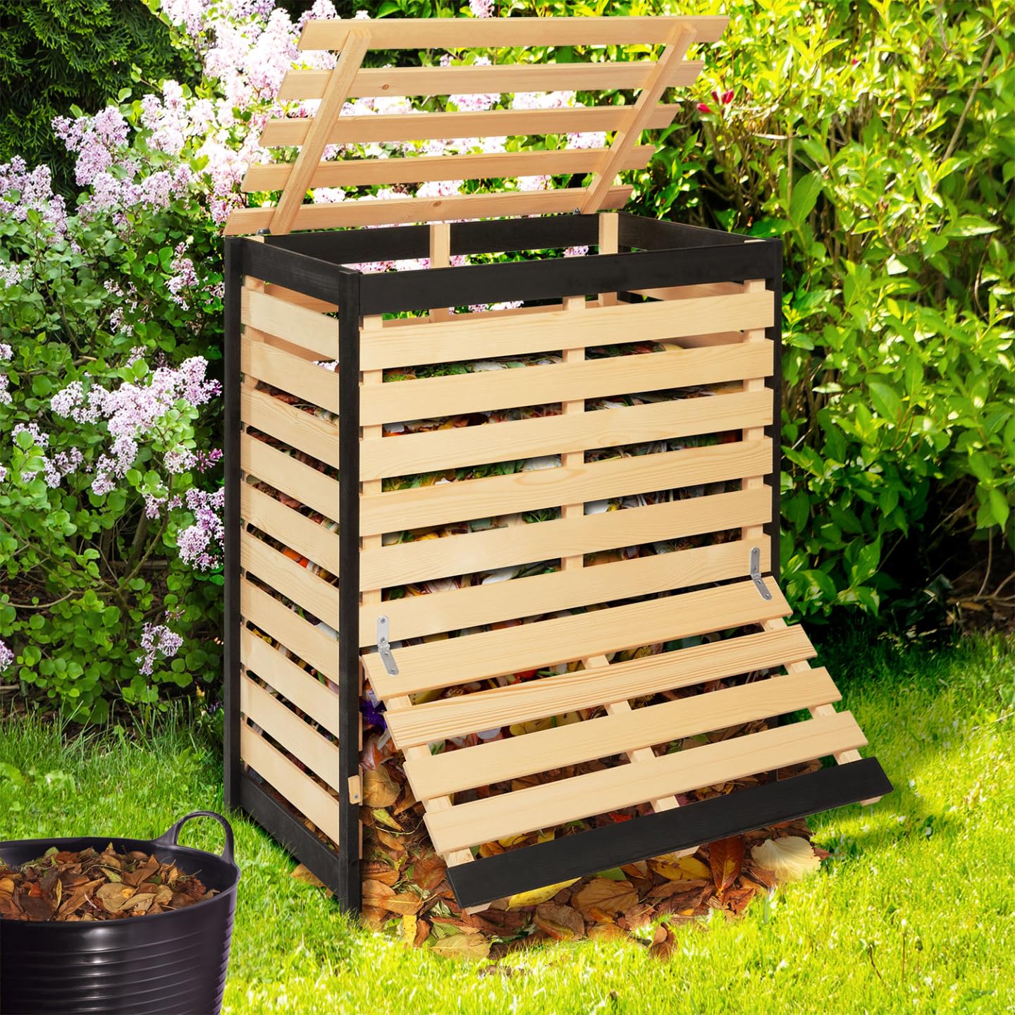 IDMarket - Bac de compostage en Bois 360L
